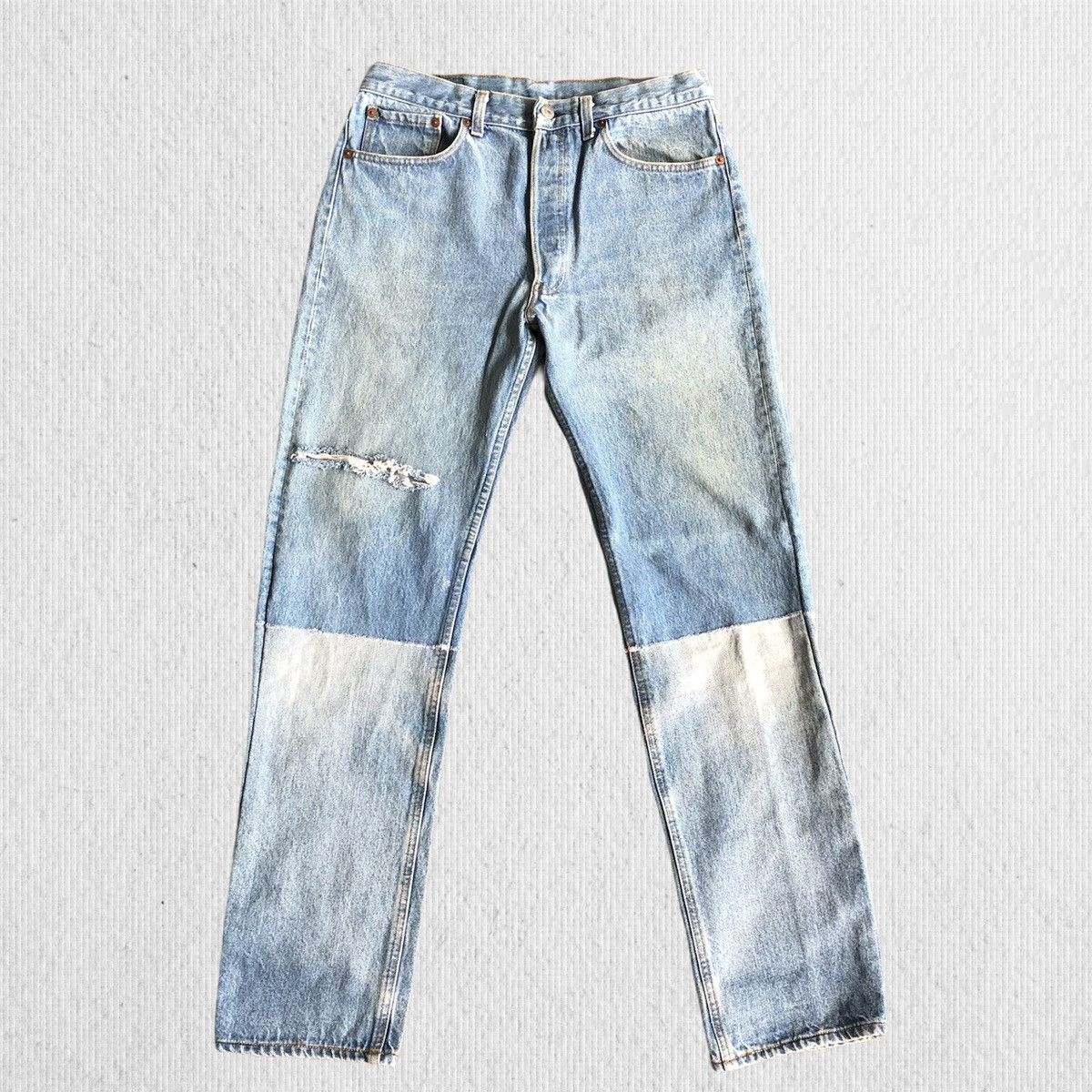 Levi's × Vintage Vintage Levis 501 Custom Distressed Denim Jeans Size US 31 - 1 Thumbnail