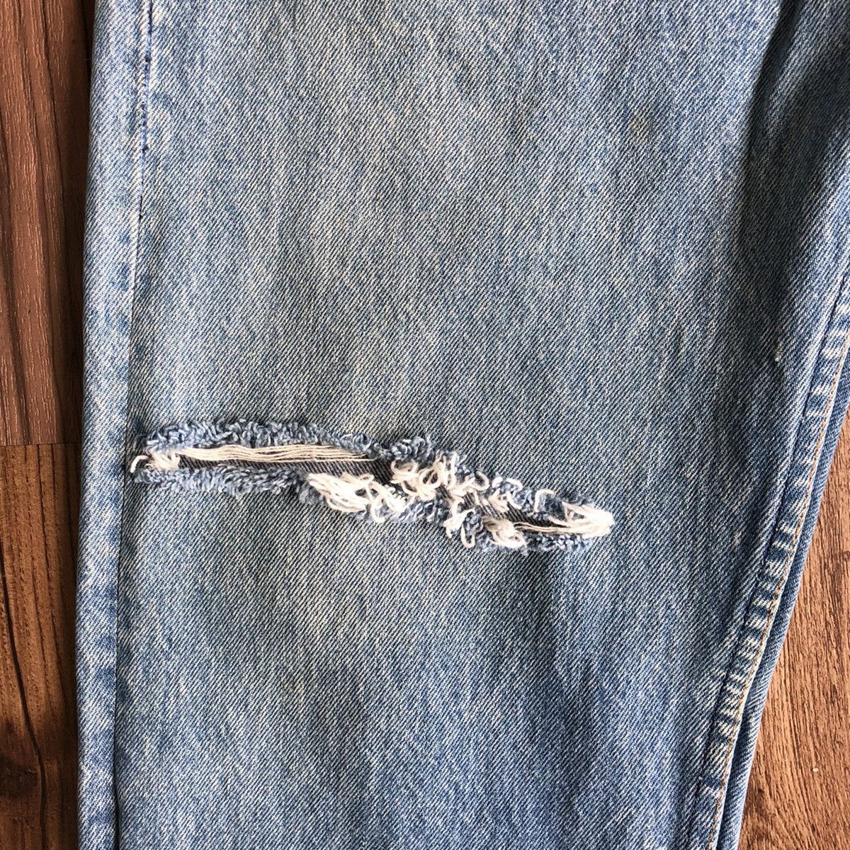 Levi's × Vintage Vintage Levis 501 Custom Distressed Denim Jeans Size US 31 - 3 Thumbnail