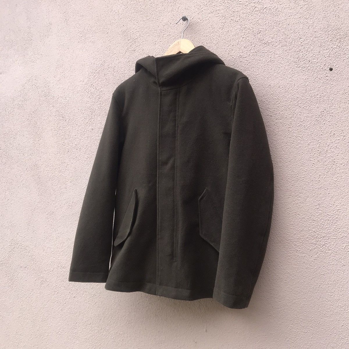 Japanese Brand × Uniqlo Uniqlo green military wool hoodie jacket Size US S / EU 44-46 / 1 - 2 Thumbnail