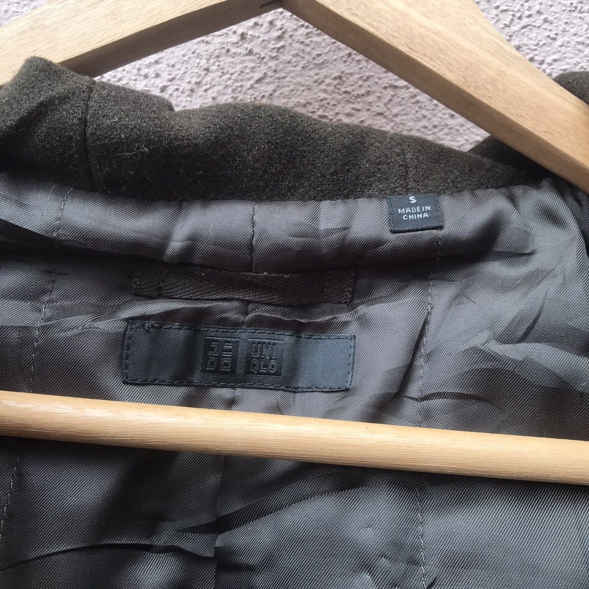 Japanese Brand × Uniqlo Uniqlo green military wool hoodie jacket Size US S / EU 44-46 / 1 - 6 Thumbnail