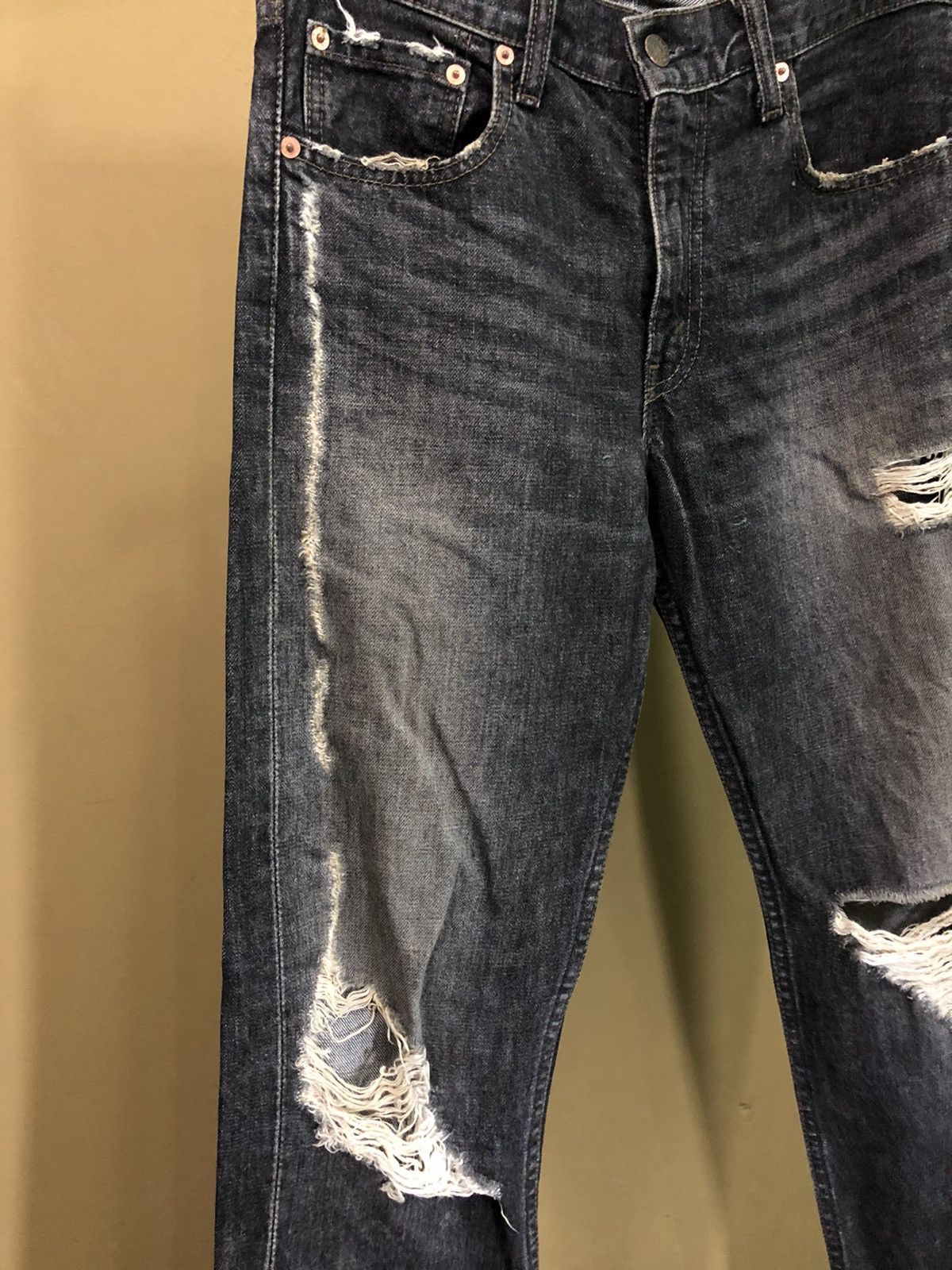 Levi's × Vintage Vintage Levis 505 Distressed Denim Jeans Size US 30 / EU 46 - 3 Thumbnail