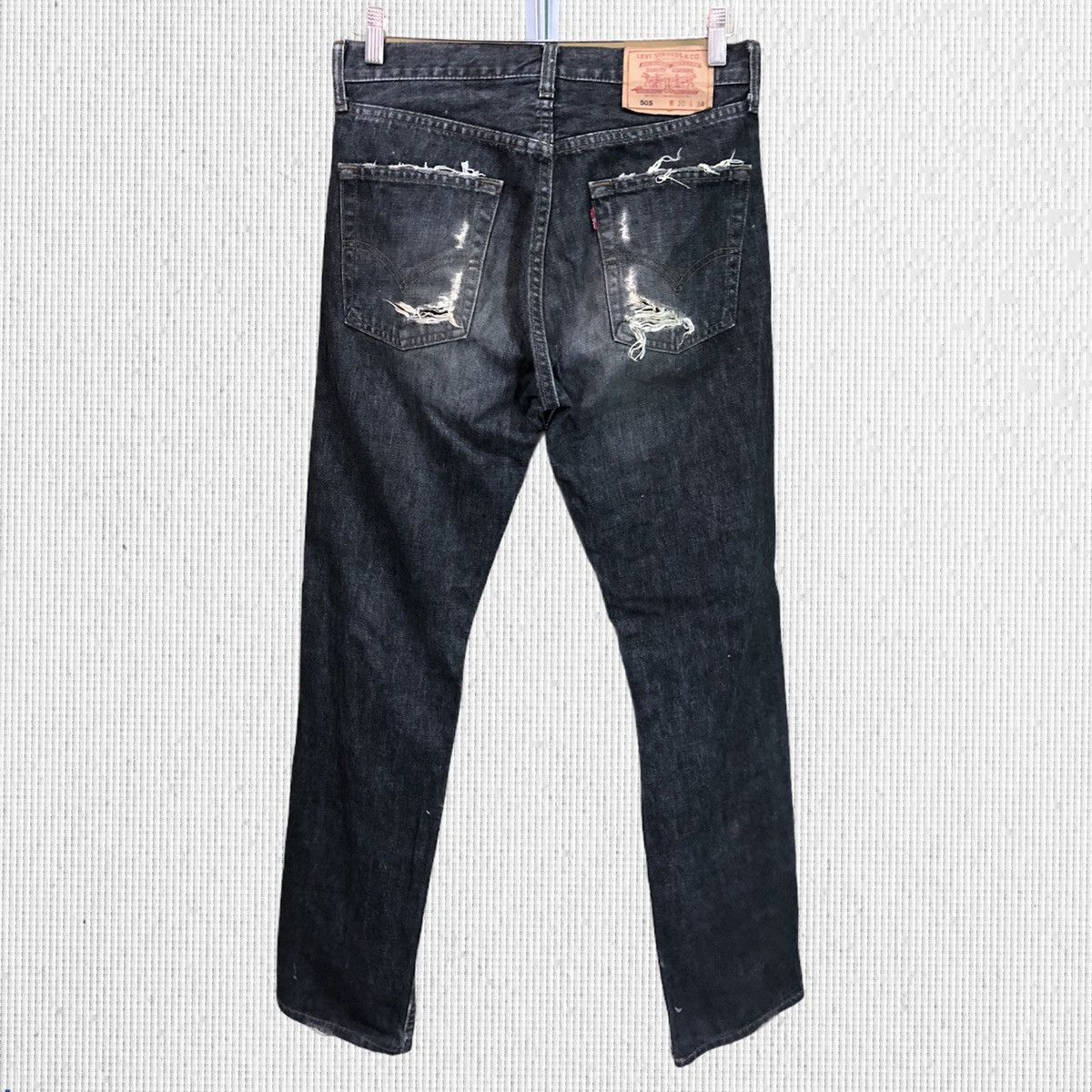 Levi's × Vintage Vintage Levis 505 Distressed Denim Jeans Size US 30 / EU 46 - 2 Thumbnail
