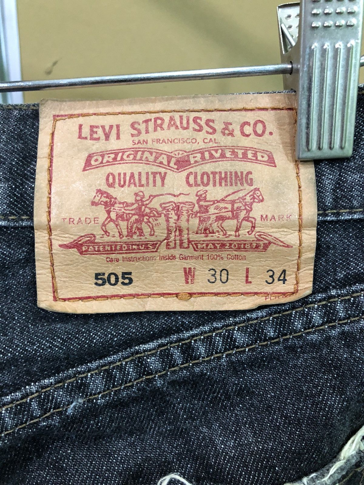 Levi's × Vintage Vintage Levis 505 Distressed Denim Jeans Size US 30 / EU 46 - 8 Thumbnail