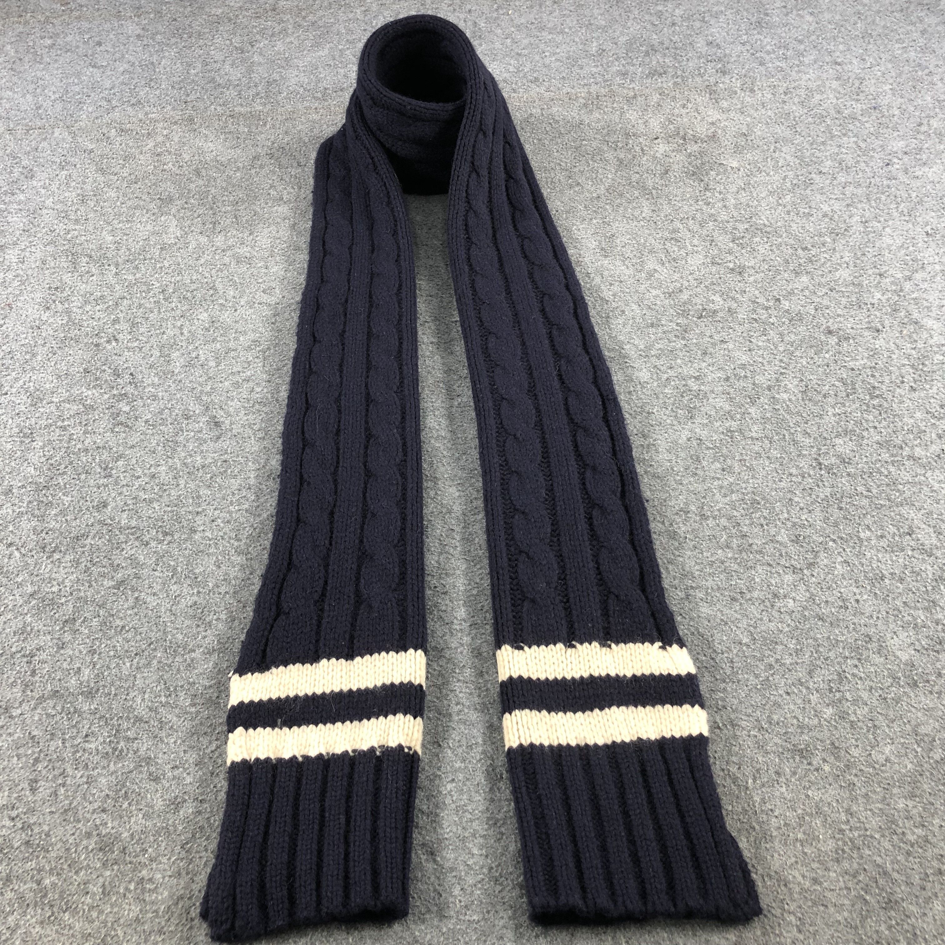 Ralph Lauren Ralph Lauren Cable Knit Wool Scarf Muffler V721 Size ONE SIZE - 1 Thumbnail