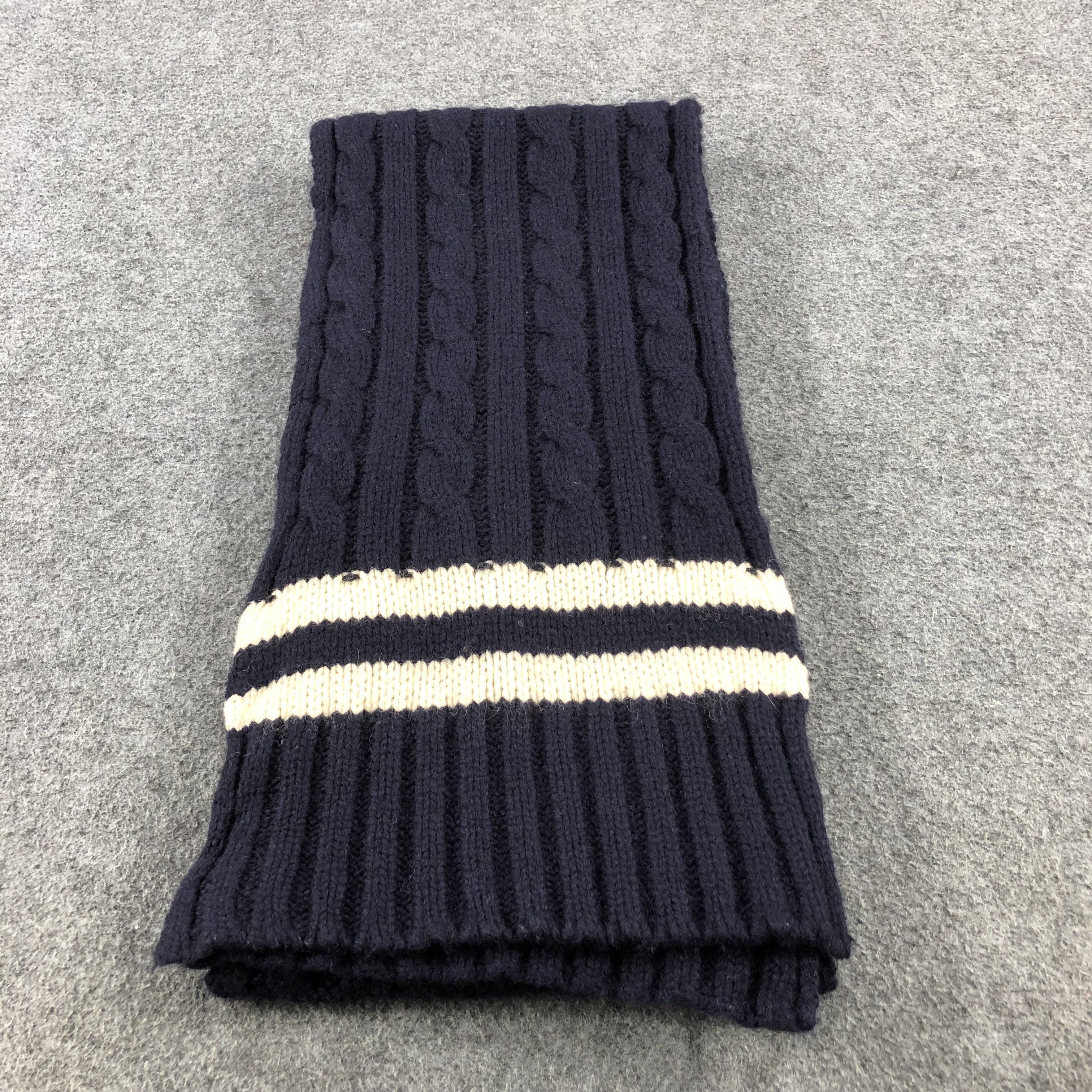 Ralph Lauren Ralph Lauren Cable Knit Wool Scarf Muffler V721 Size ONE SIZE - 2 Thumbnail