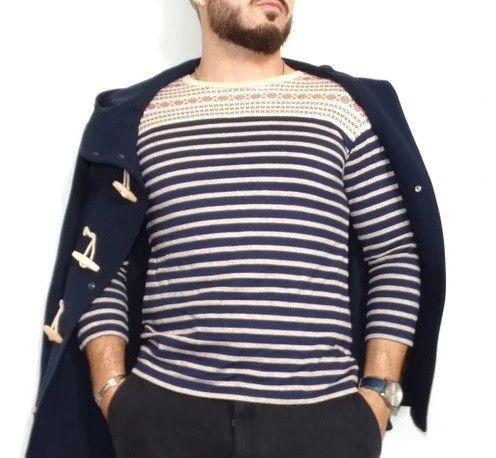 Flannel × SHIPS × Ships Jet Blue W8 Ships tee sleeves 3/4 stripes striped tartan madras M Size US M / EU 48-50 / 2 - 3 Thumbnail