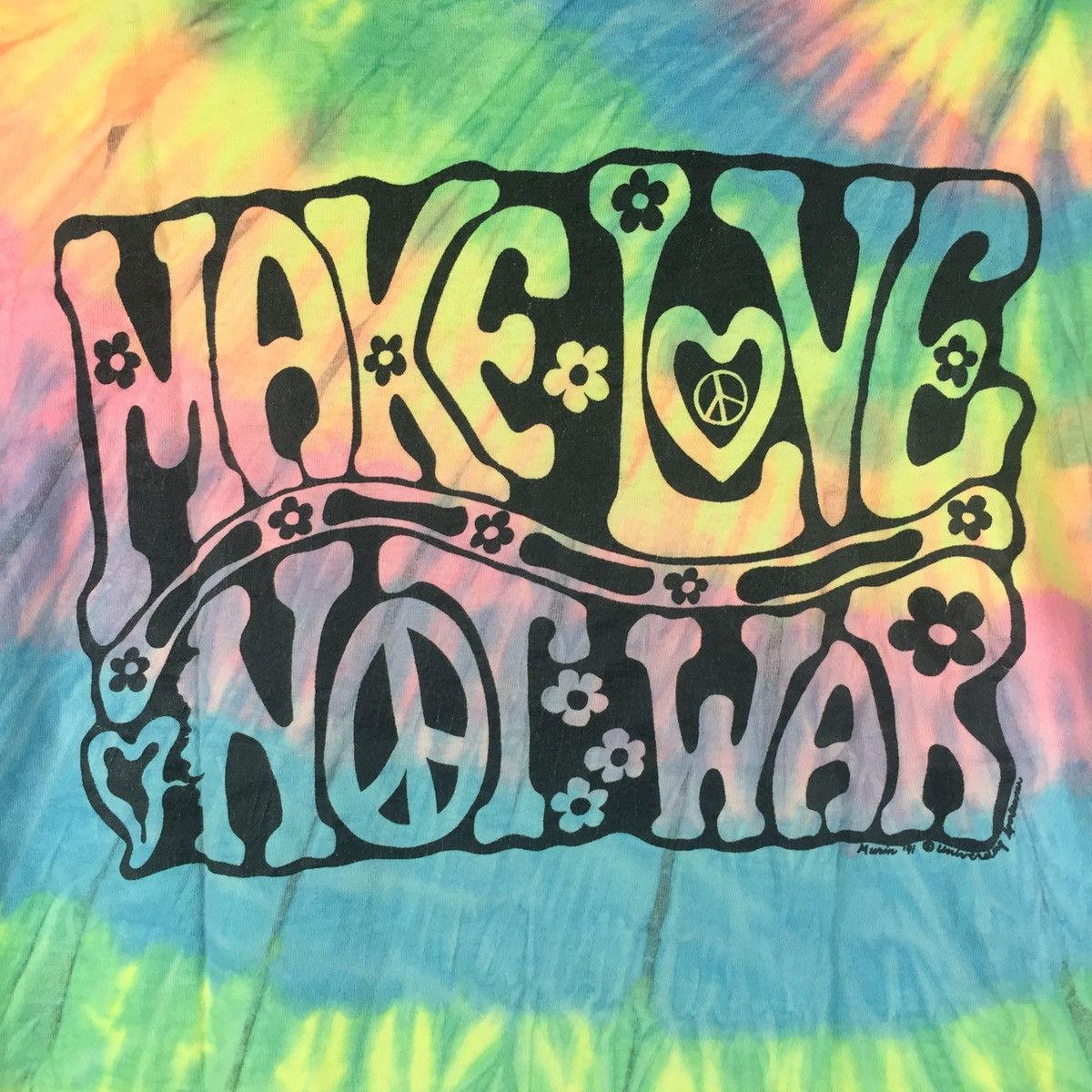 Vintage Vintage Woodstock Revival ‘91 Make Love Not War T-shirt Size US L / EU 52-54 / 3 - 5 Thumbnail