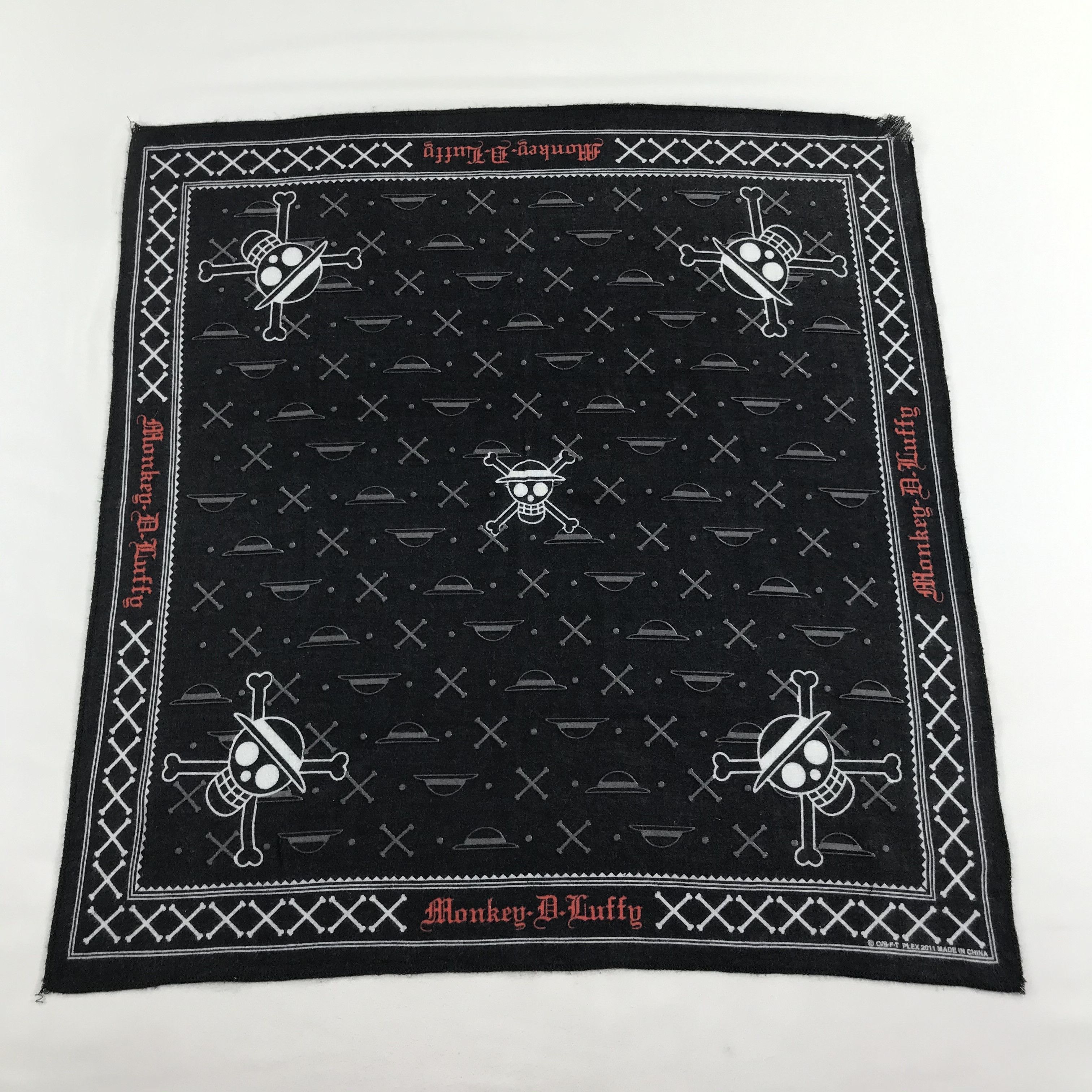 Anime One Piece Black Handkerchief Neckerchief Bandana X08 Size ONE SIZE - 1 Thumbnail