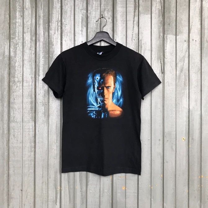 image of Movie Vintage Terminator 2 I Told You I Will Be Back 90's Tees in Black, Men's (Size Small)