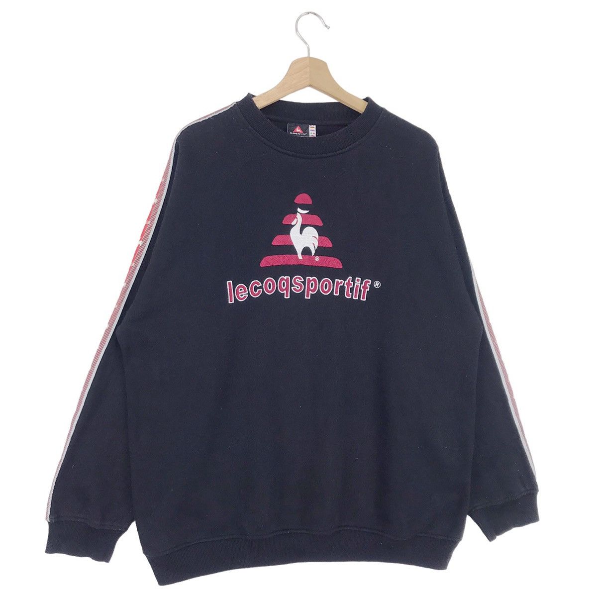 Le Coq Sportif × Vintage 90’s Le Coq Sportif Embroidered Logo Side Tape Sweatshirts Size US L / EU 52-54 / 3 - 4 Thumbnail