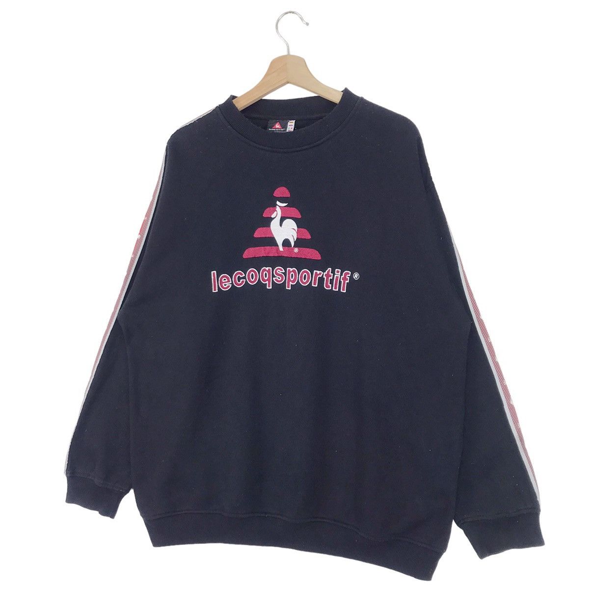 Le Coq Sportif × Vintage 90’s Le Coq Sportif Embroidered Logo Side Tape Sweatshirts Size US L / EU 52-54 / 3 - 3 Thumbnail