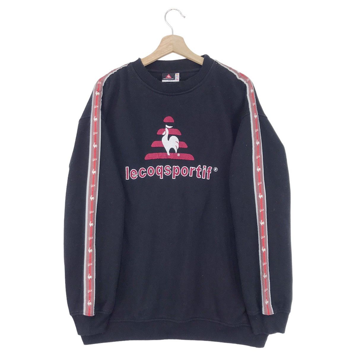 Le Coq Sportif × Vintage 90’s Le Coq Sportif Embroidered Logo Side Tape Sweatshirts Size US L / EU 52-54 / 3 - 1 Thumbnail