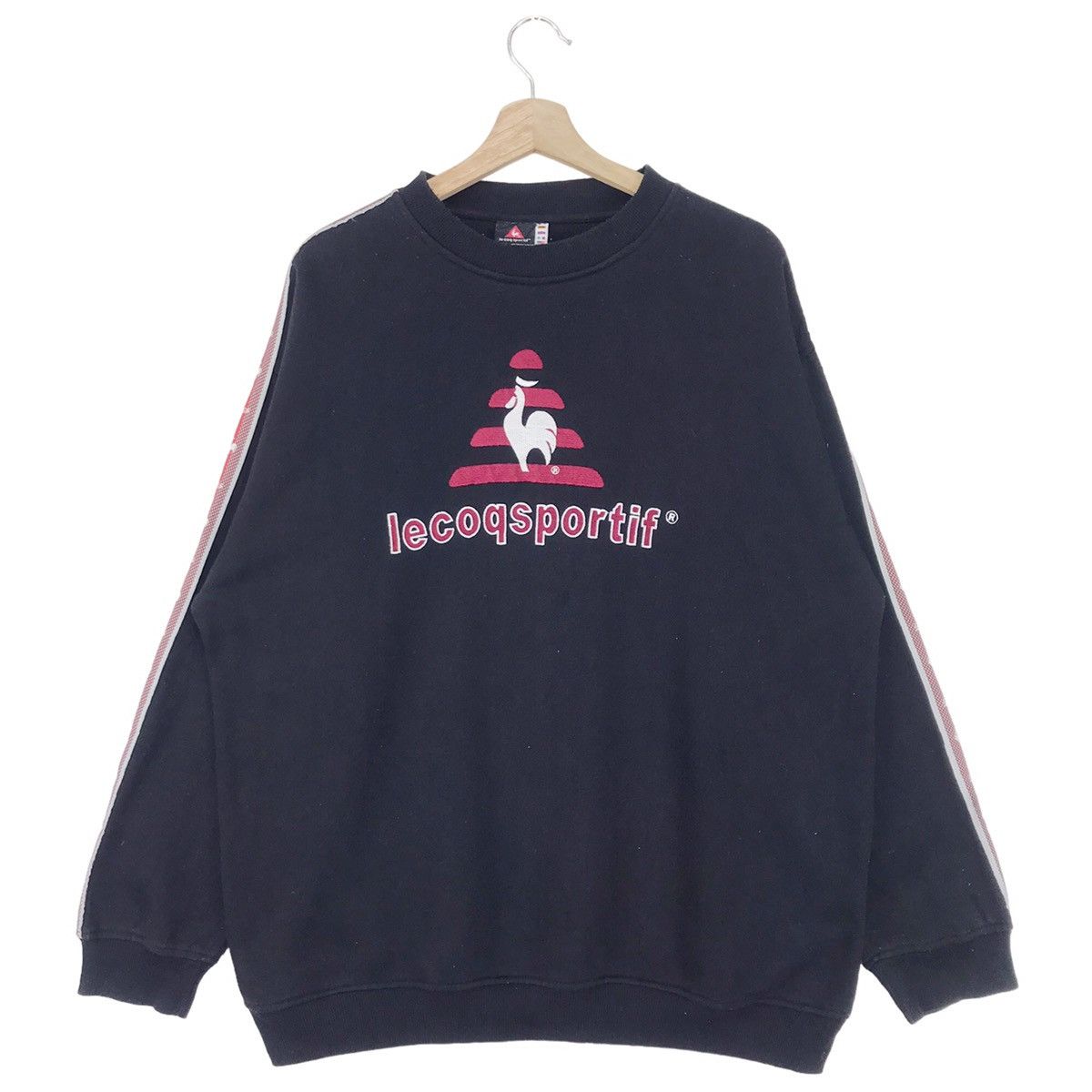 Le Coq Sportif × Vintage 90’s Le Coq Sportif Embroidered Logo Side Tape Sweatshirts Size US L / EU 52-54 / 3 - 2 Thumbnail