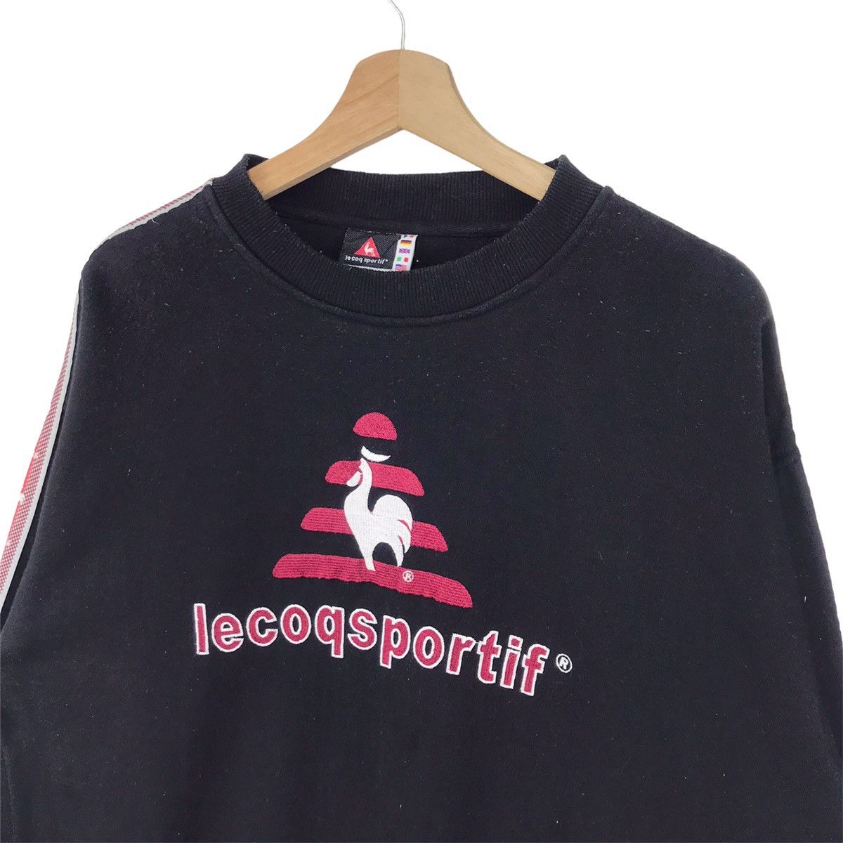 Le Coq Sportif × Vintage 90’s Le Coq Sportif Embroidered Logo Side Tape Sweatshirts Size US L / EU 52-54 / 3 - 5 Thumbnail