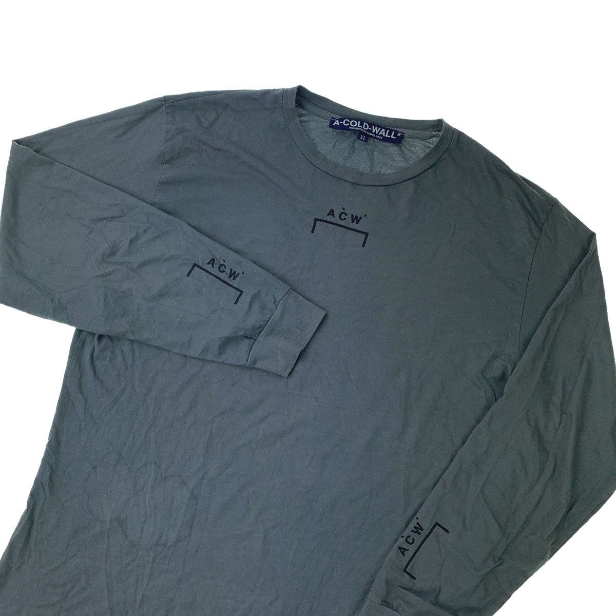 image of A Cold Wall A-Cold-Wall Grey Long Sleeve T Shirt, Men's (Size XL)