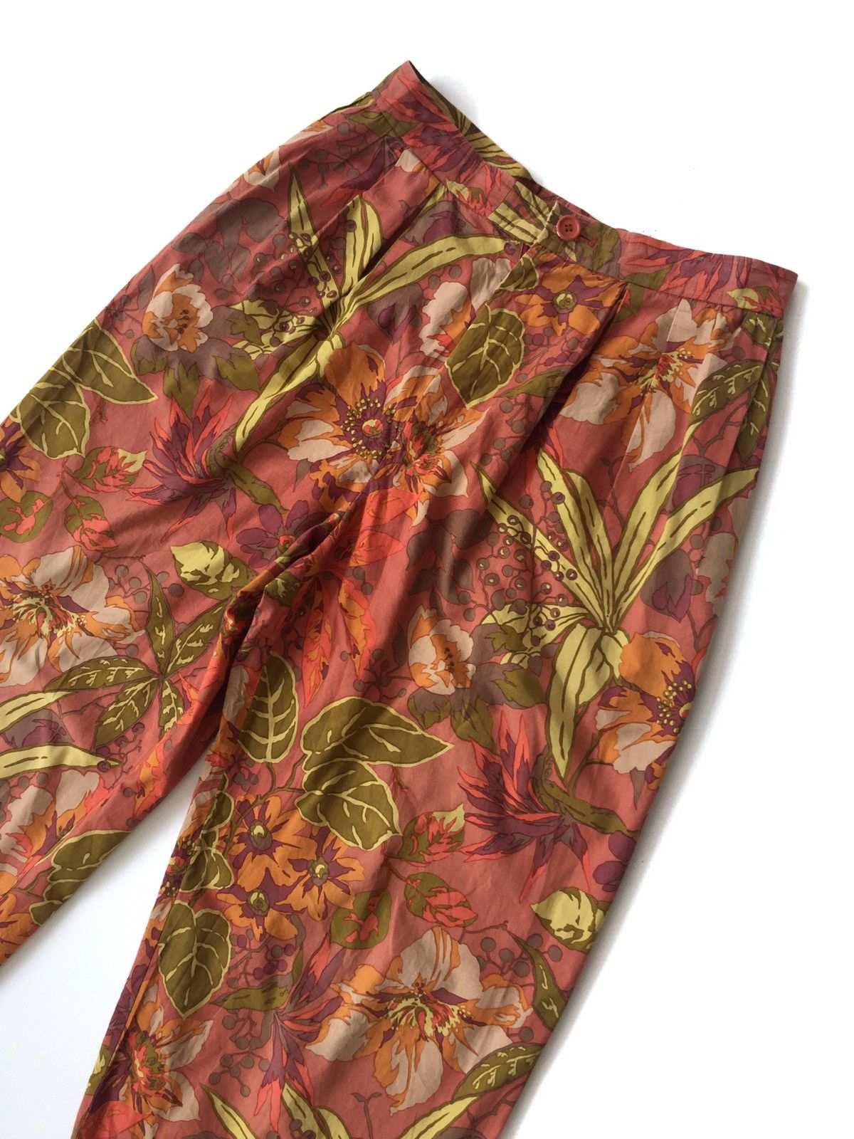 Vintage × Yves Saint Laurent 💥FinalDrop💥YvesSaintLaurent Overprint Floral Pant Size 26" / US 2 / IT 38 - 2 Thumbnail