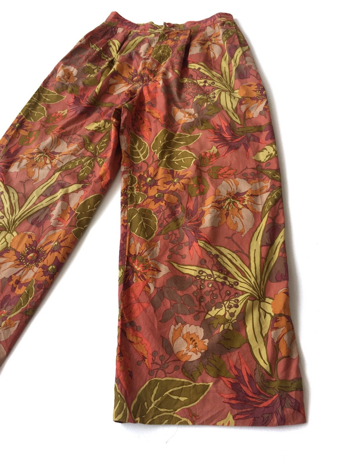Vintage × Yves Saint Laurent 💥FinalDrop💥YvesSaintLaurent Overprint Floral Pant Size 26" / US 2 / IT 38 - 3 Thumbnail