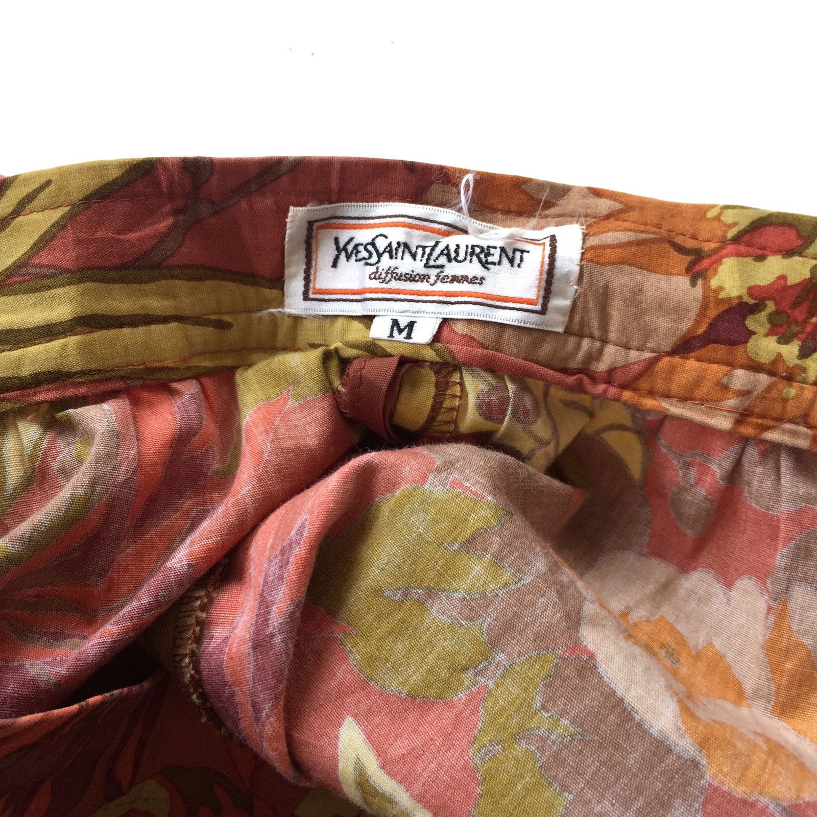 Vintage × Yves Saint Laurent 💥FinalDrop💥YvesSaintLaurent Overprint Floral Pant Size 26" / US 2 / IT 38 - 8 Thumbnail