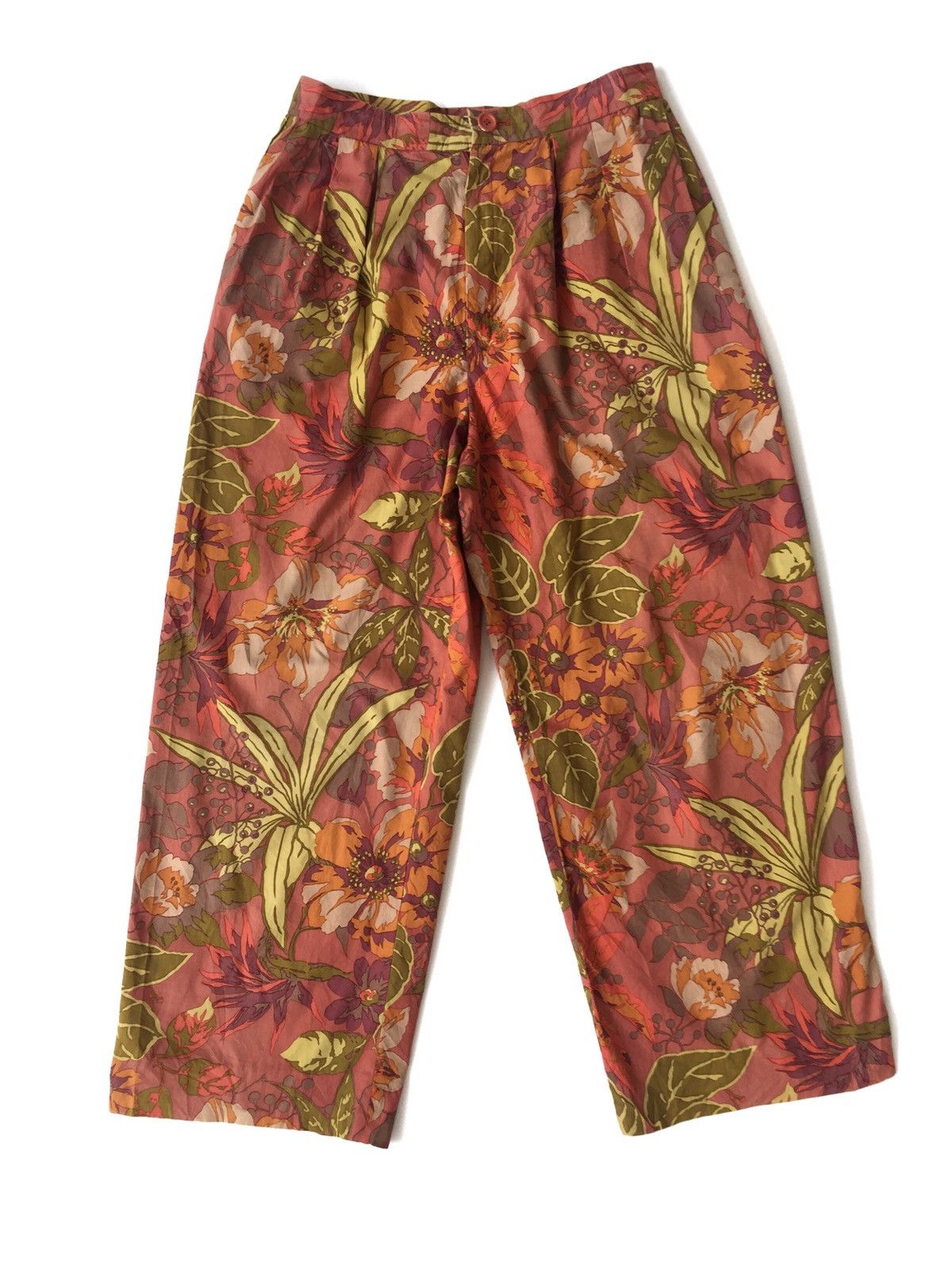 Vintage × Yves Saint Laurent 💥FinalDrop💥YvesSaintLaurent Overprint Floral Pant Size 26" / US 2 / IT 38 - 1 Thumbnail