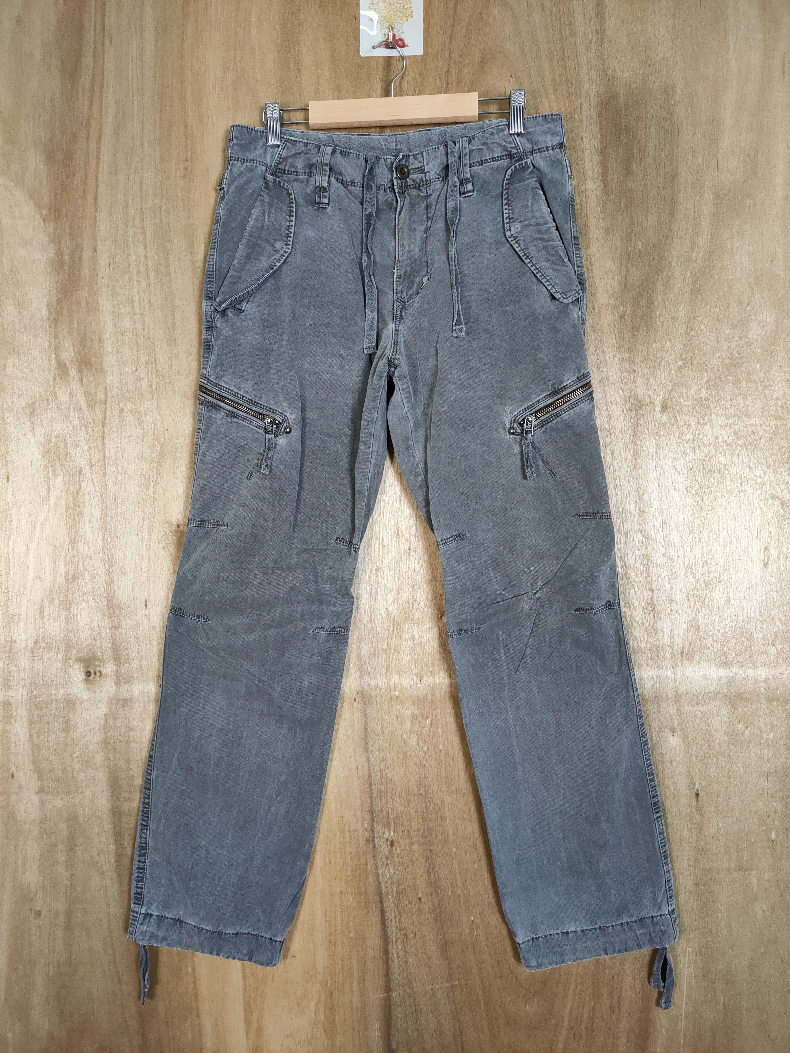 image of Vintage Faded Cargo Pants Multipocket Tactical in Faded Black, Men's (Size 32)