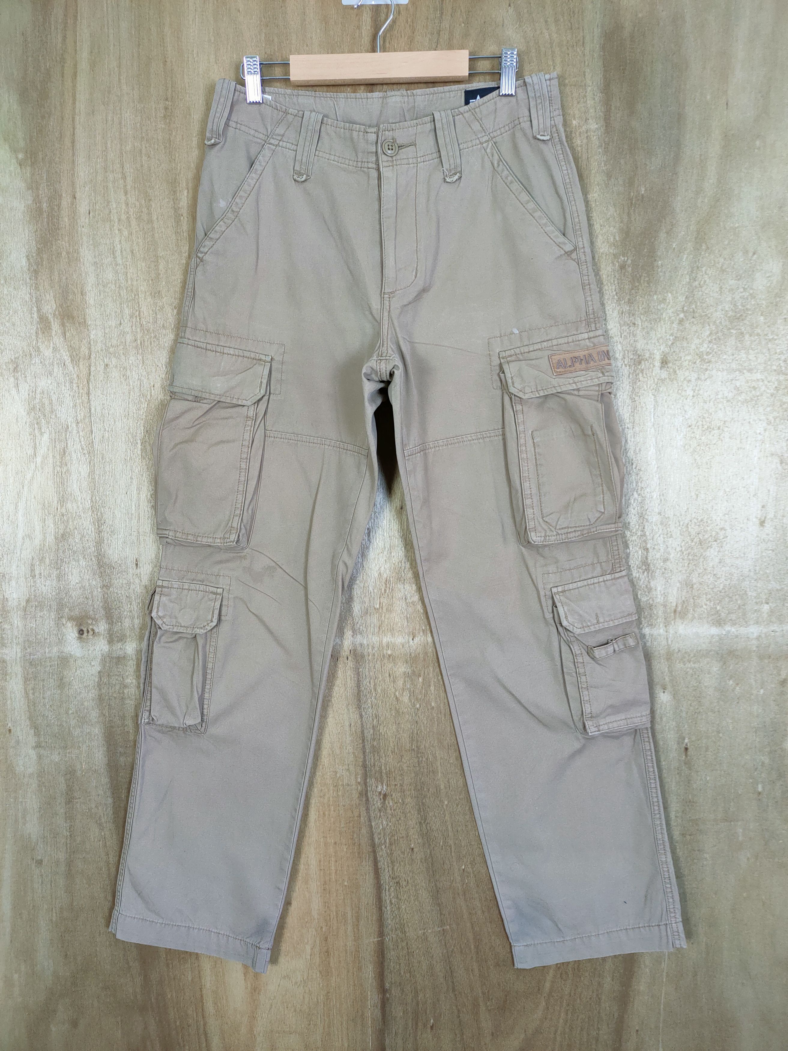 image of Vintage Alpha Cargo Pants Multipocket Tactical in Brown, Men's (Size 30)