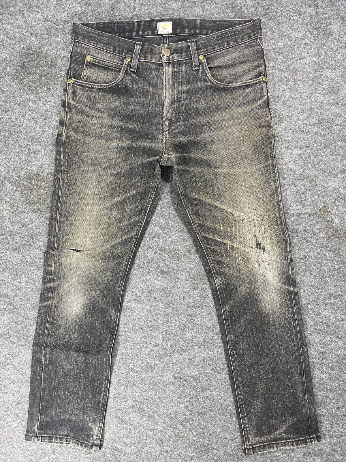 image of Lee Earth Tone Jeans Distressed Denim - J935 in Black, Men's (Size 32)