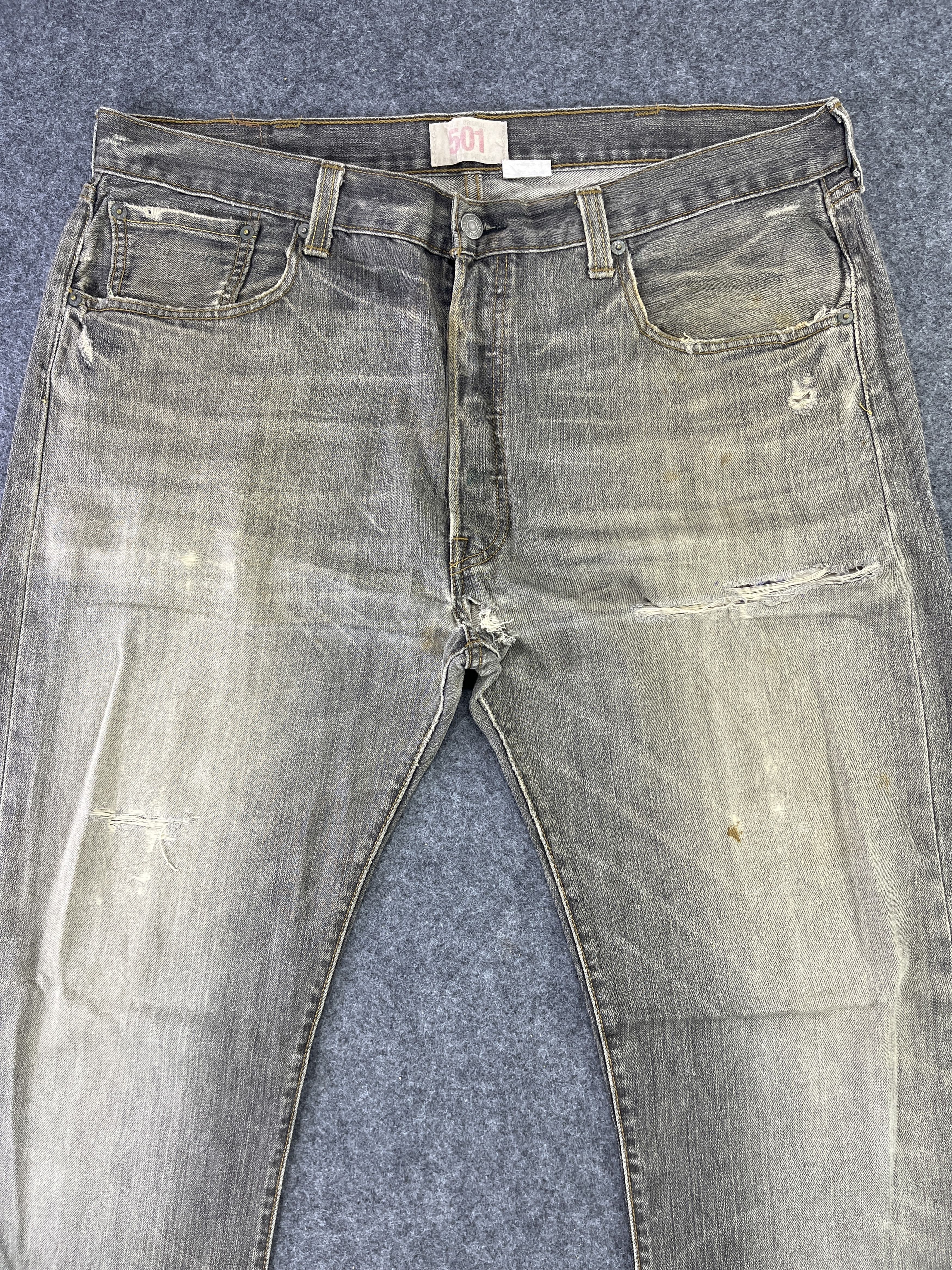 Levi's Vintage Levis 501 Ripped Jeans - J770 Size US 38 / EU 54 - 3 Thumbnail