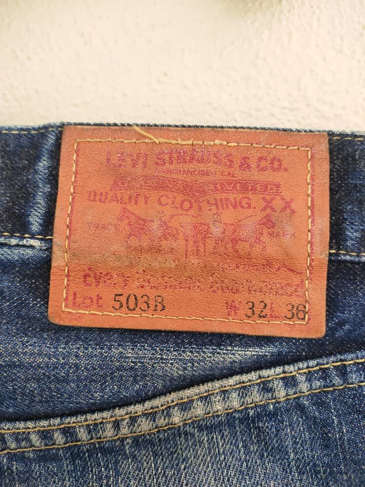 Levi's Vtg Big E Levi's 503B-XX worn Selvedge Jeans Size US 31 - 3 Thumbnail
