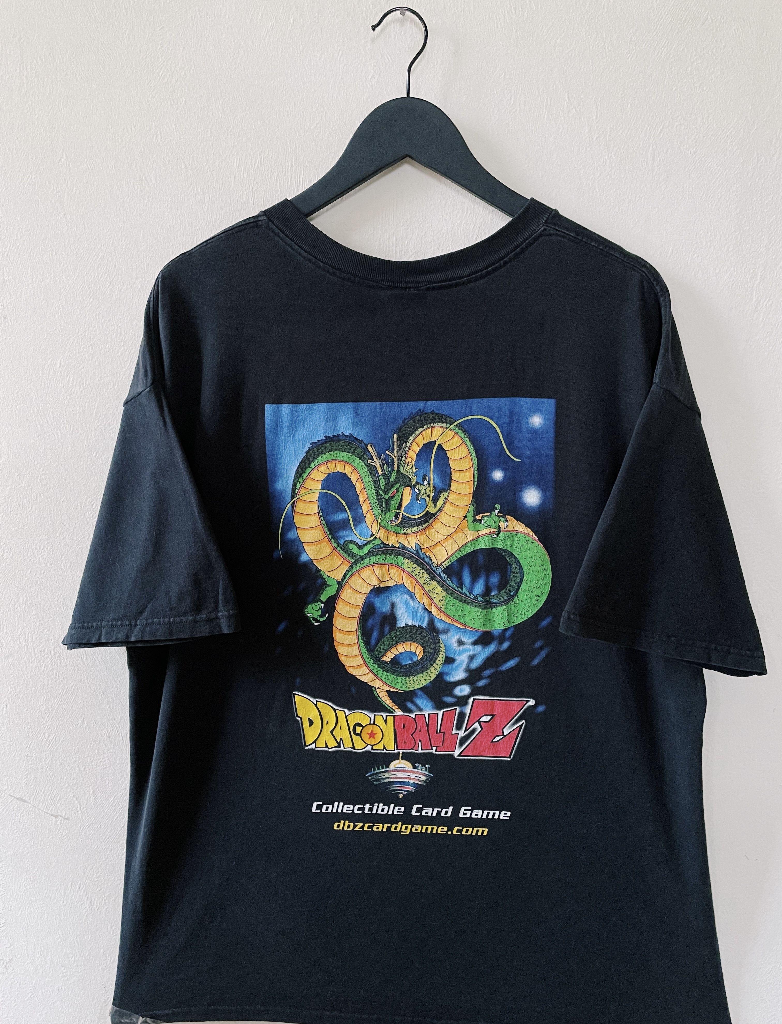 image of Anima x Vintage 2000 Dragon Ball Z Collectible Card Game T-Shirt in Black, Men's (Size 2XL)