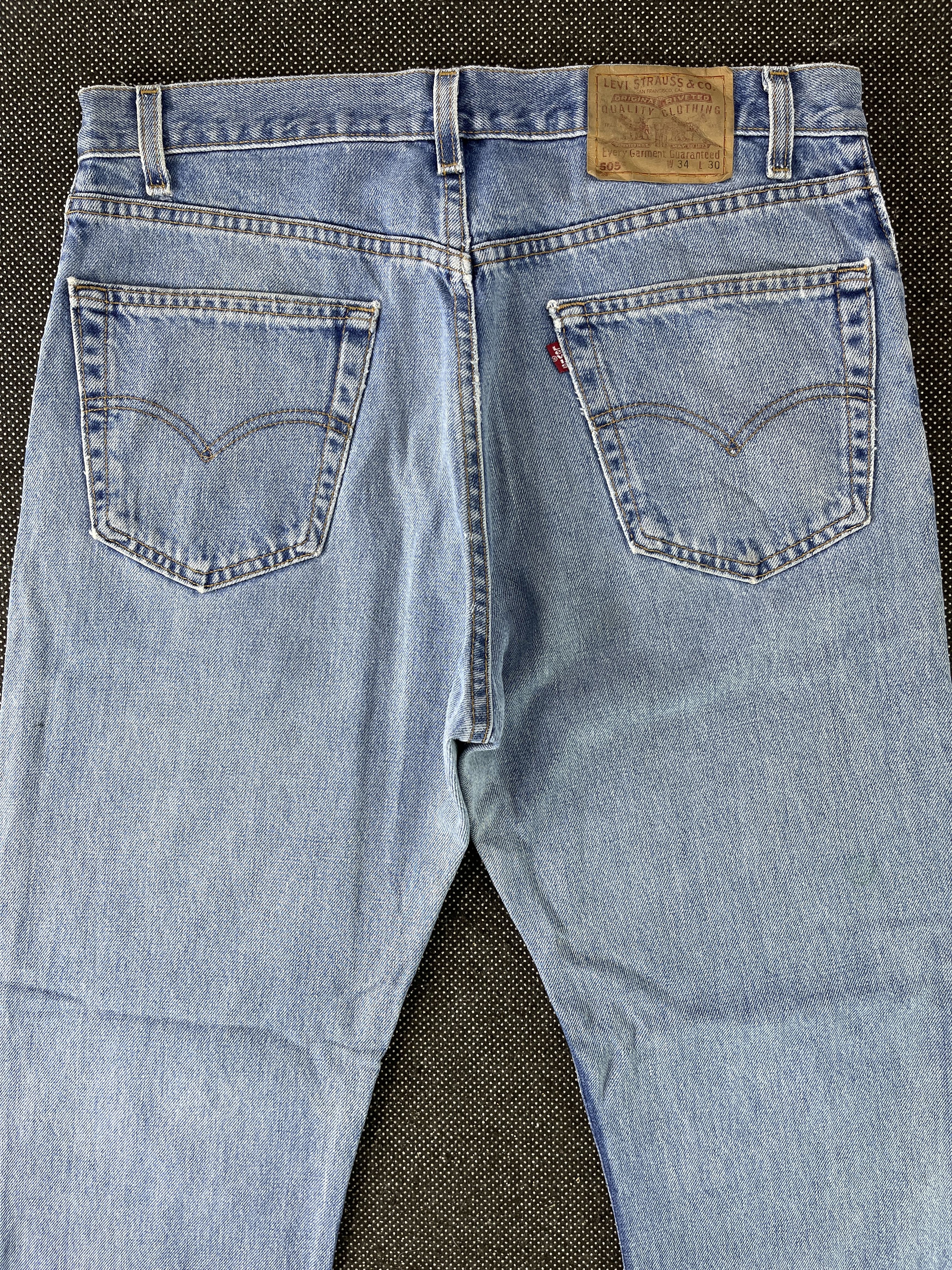 Levi's 90s Vintage Levis 505 Light Wash Jeans - J326 Size US 36 / EU 52 - 4 Thumbnail