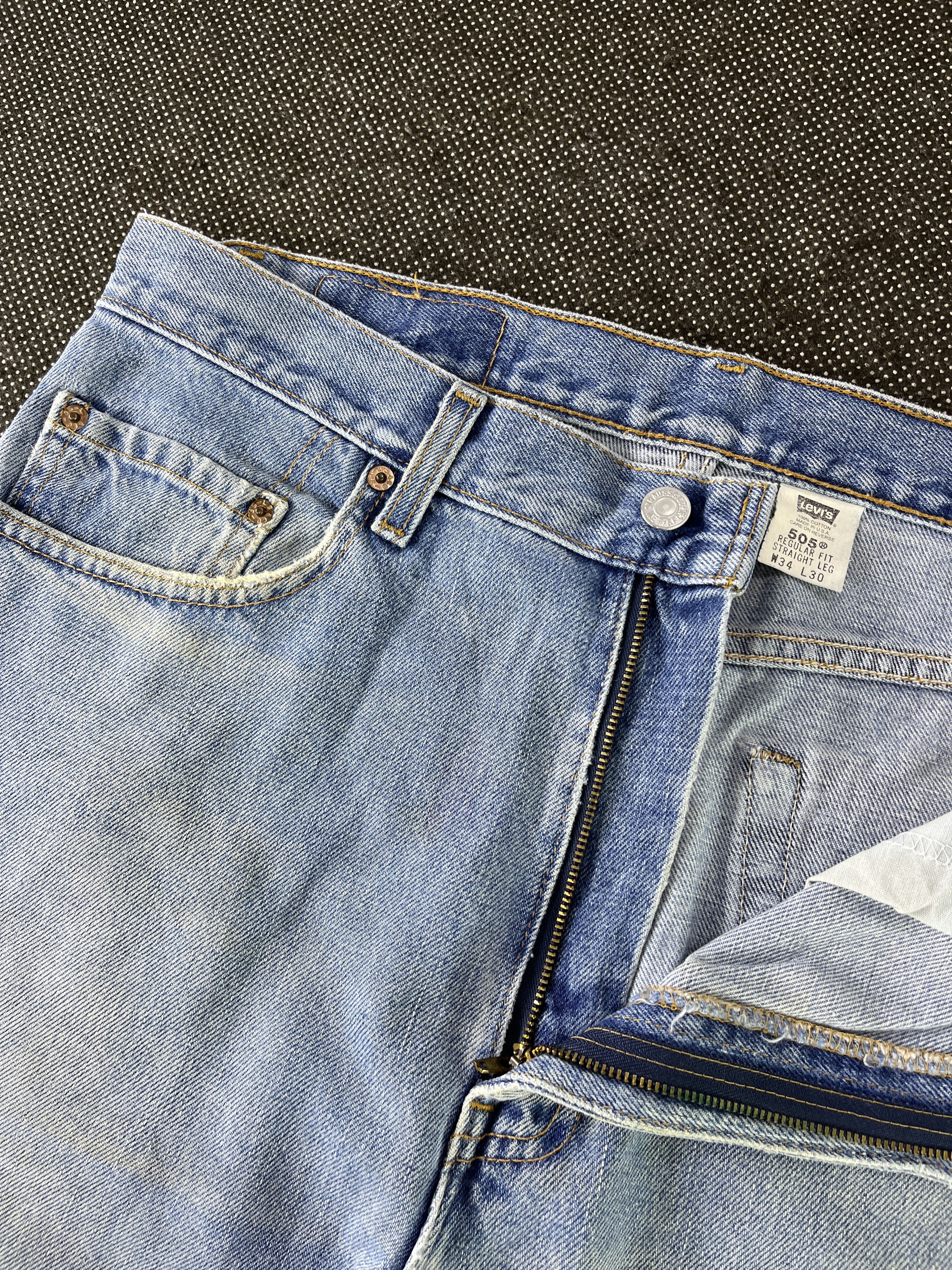 Levi's 90s Vintage Levis 505 Light Wash Jeans - J326 Size US 36 / EU 52 - 6 Thumbnail