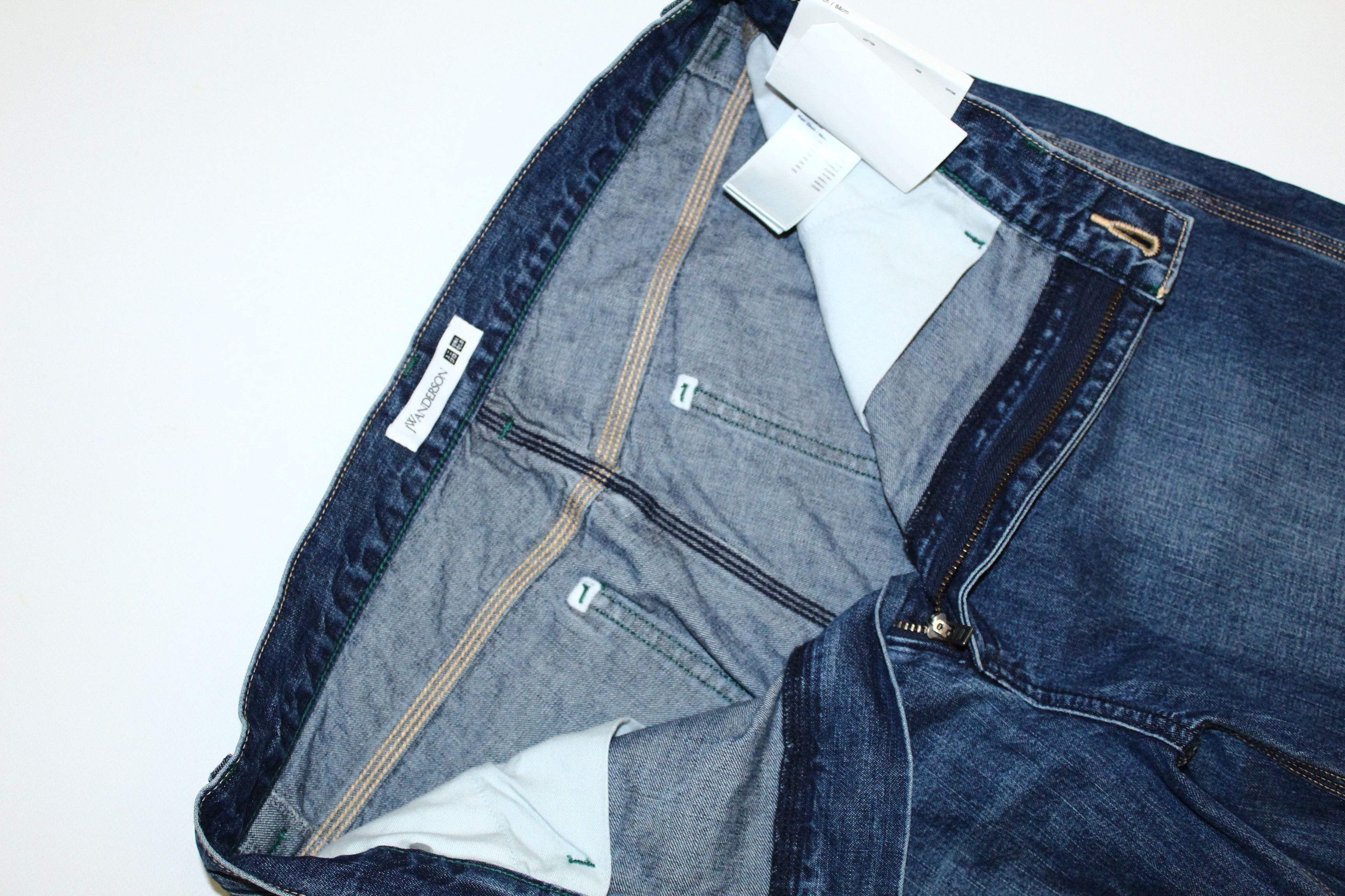 JW Anderson × Uniqlo J.W.Anderson x UniQlo Signatured Washed Denim Baggy Jeans Size US 32 / EU 48 - 6 Thumbnail