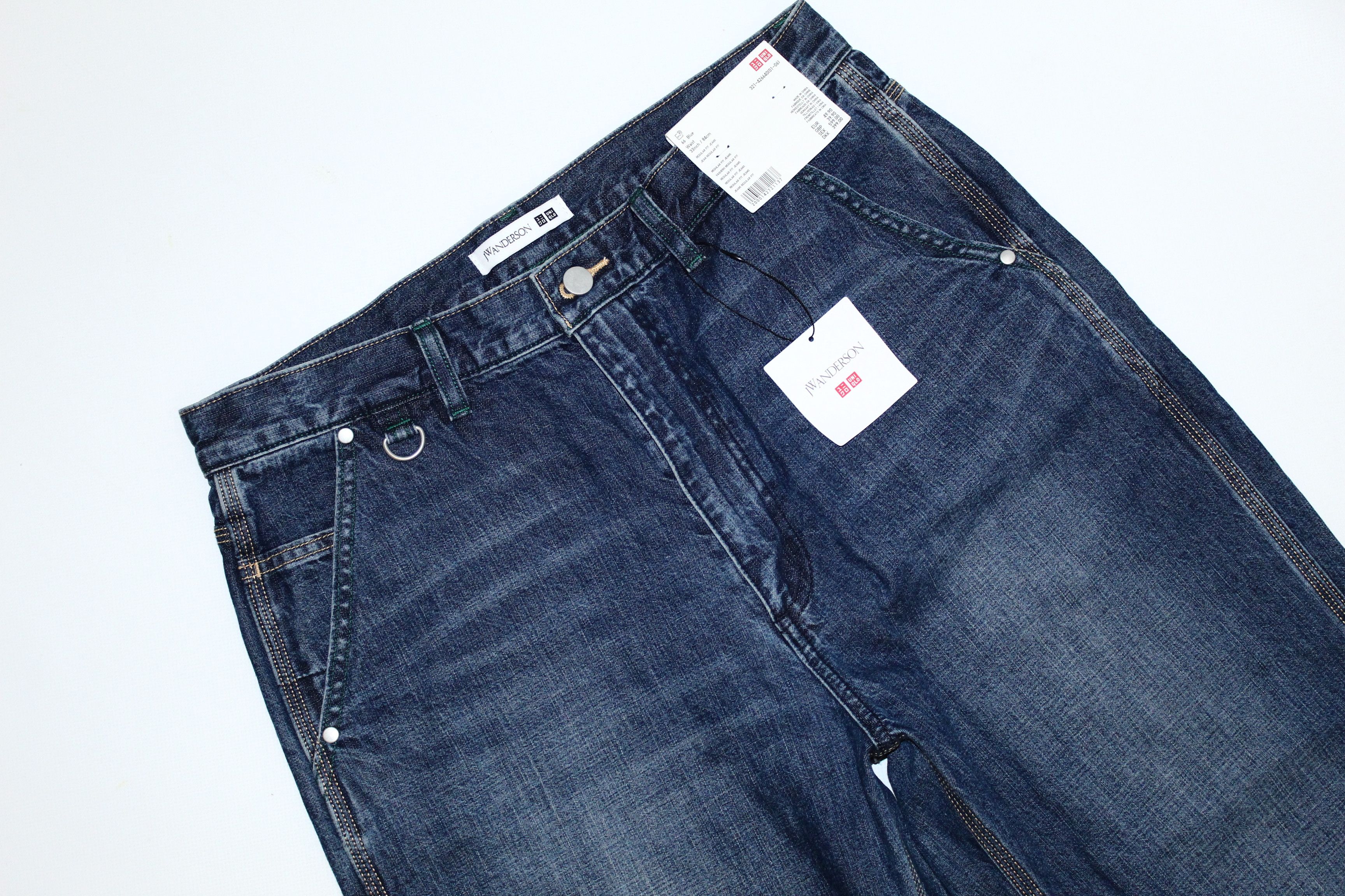 JW Anderson × Uniqlo J.W.Anderson x UniQlo Signatured Washed Denim Baggy Jeans Size US 32 / EU 48 - 5 Thumbnail