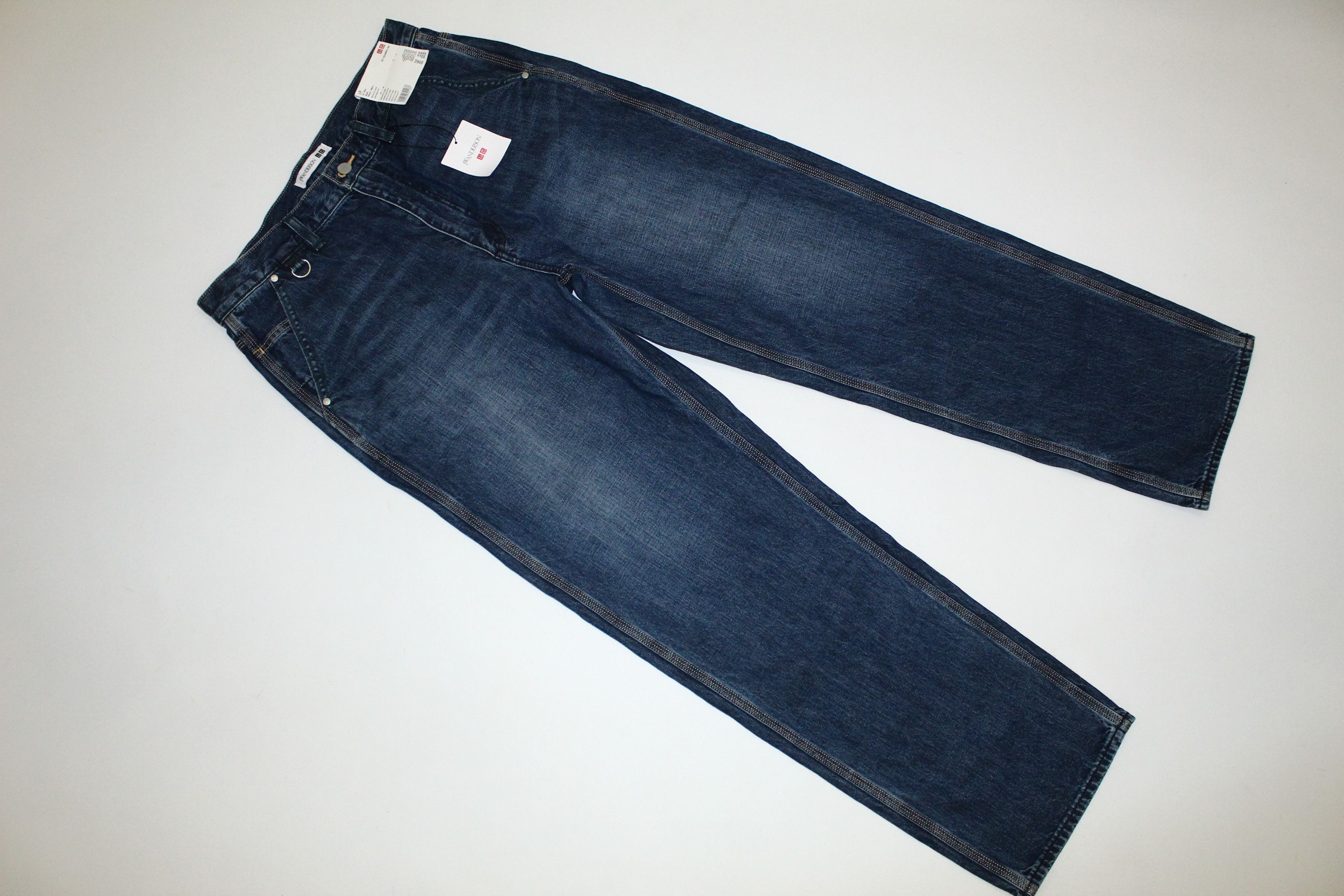 JW Anderson × Uniqlo J.W.Anderson x UniQlo Signatured Washed Denim Baggy Jeans Size US 32 / EU 48 - 4 Thumbnail