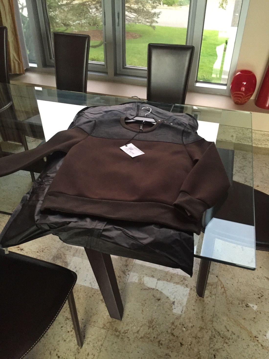 Neil Barrett Dual Zip Olive Bomber Fit, Button Shoulder Pullover Size US S / EU 44-46 / 1 - 3 Thumbnail