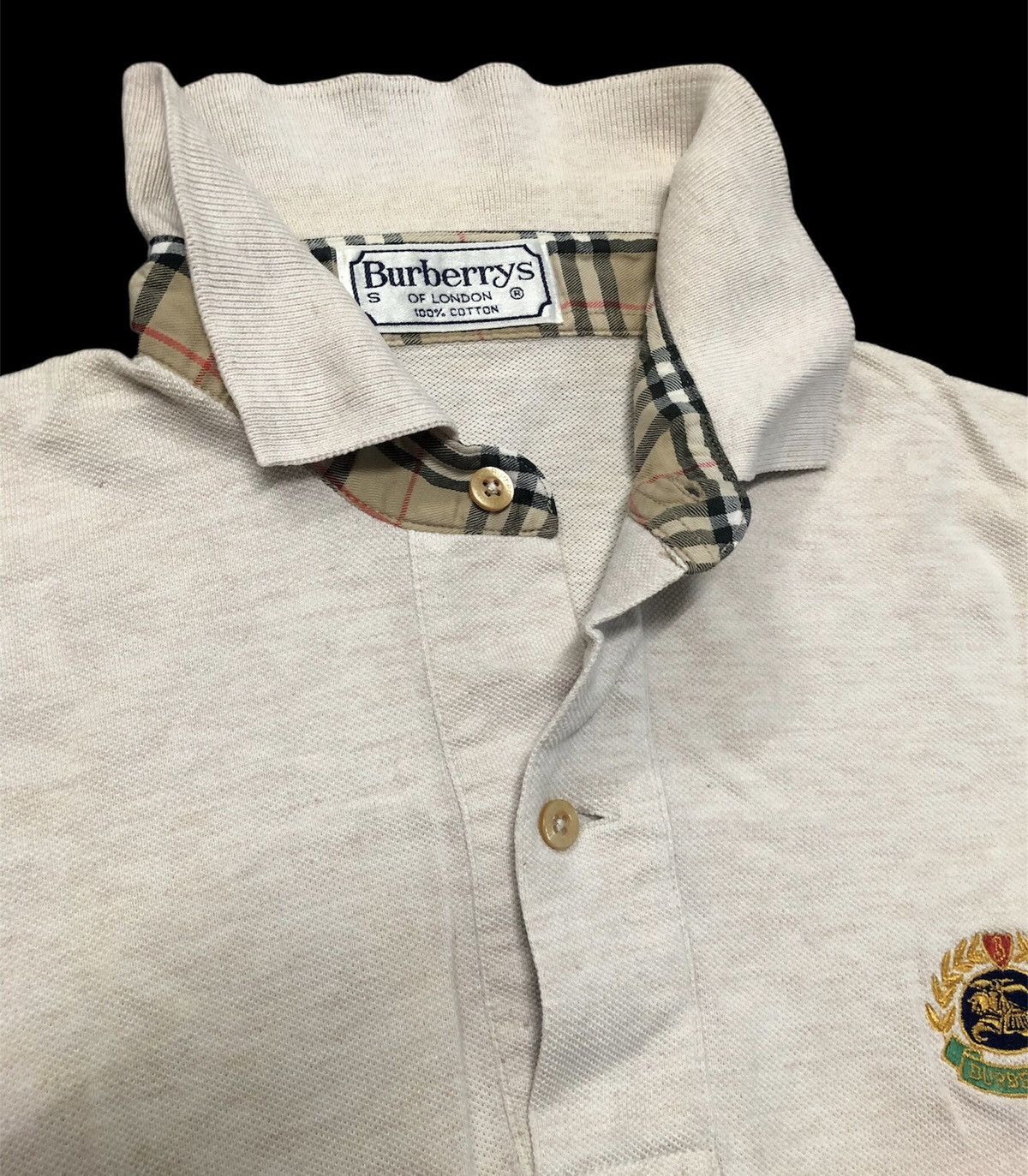 Burberry × Vintage Vintage Burberrys Polo Shirt Size US S / EU 44-46 / 1 - 1 Thumbnail