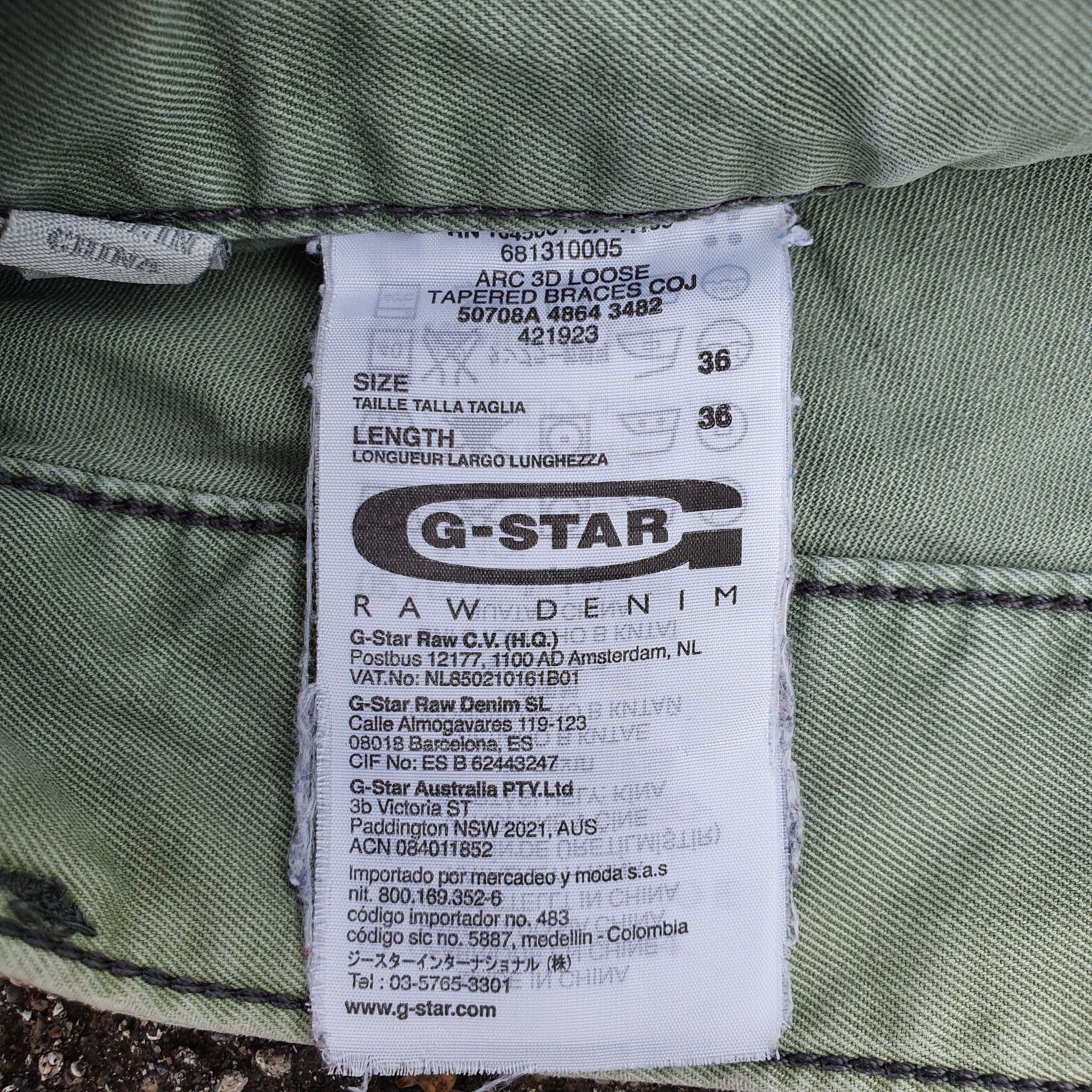 G-Star Rare military Arc 3D Loose Tapered Braces Jeans Size US 34 / EU 50 - 9 Thumbnail