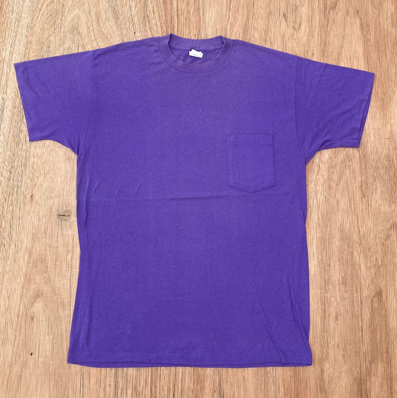 image of Made In USA x Vintage Tee D 36 Plain Pocket Tee in Purple, Men's (Size XL)