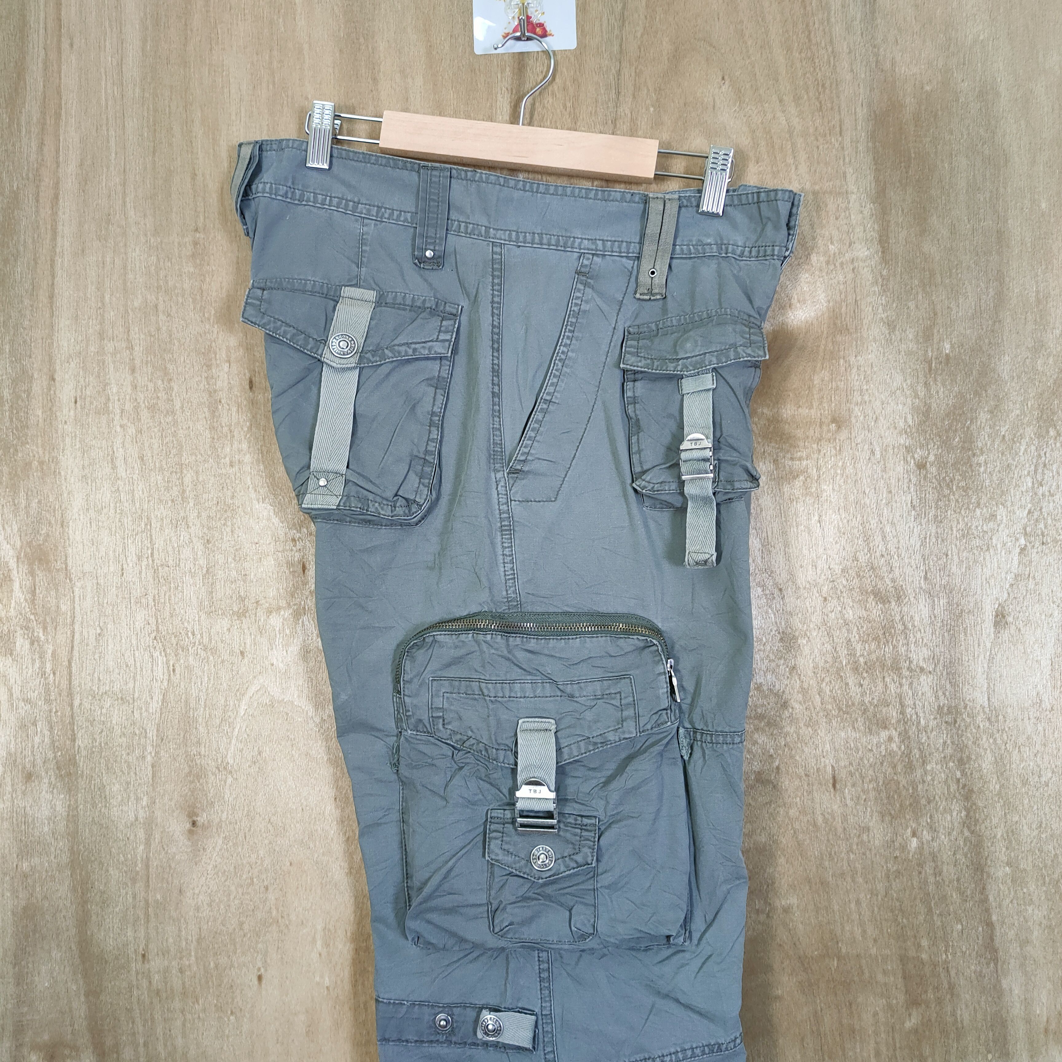 Japanese Brand VINTAGE TBJ FADED BONDAGE CARGO PANTS Size US 32 / EU 48 - 11 Thumbnail