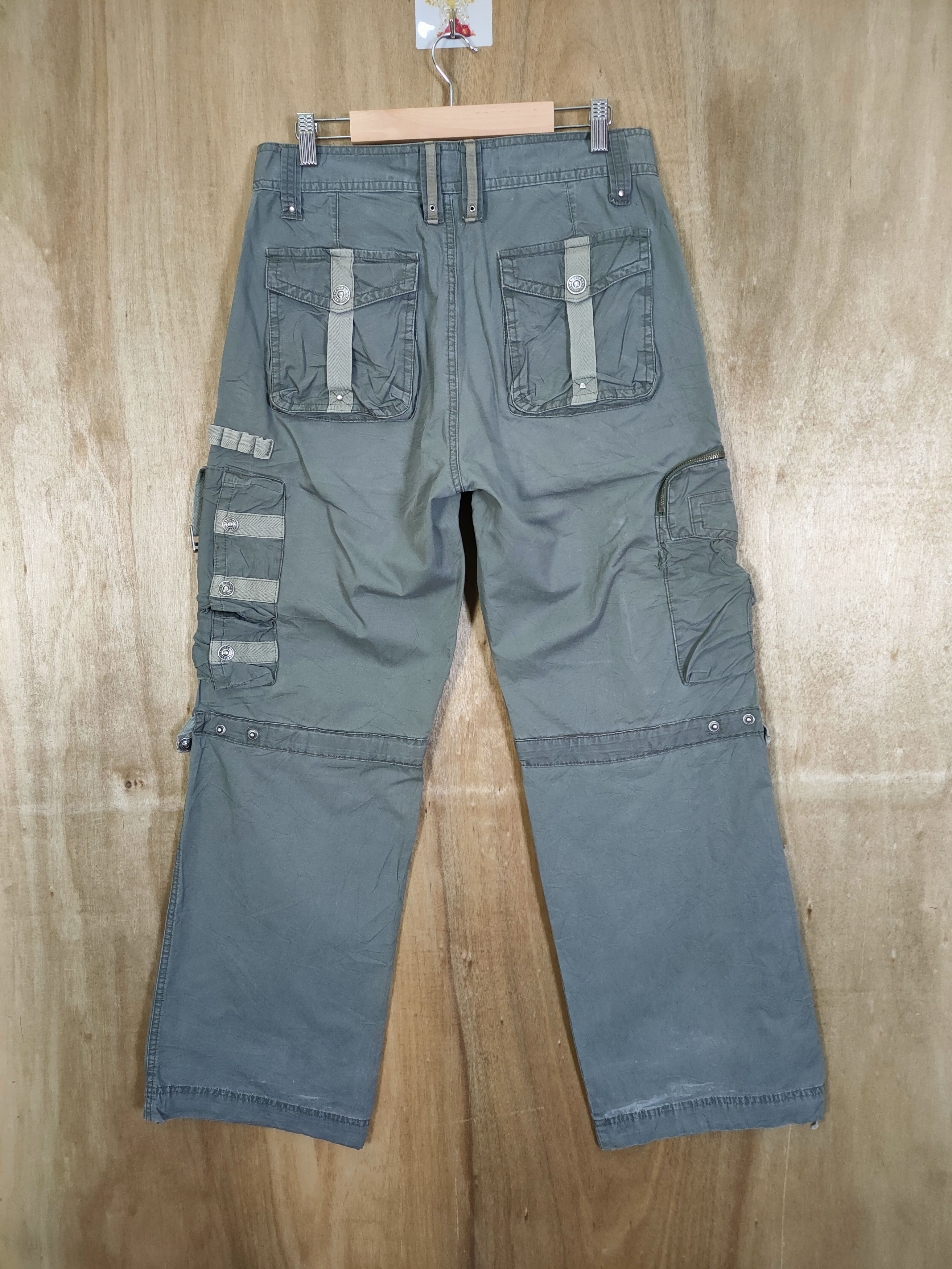 Japanese Brand VINTAGE TBJ FADED BONDAGE CARGO PANTS Size US 32 / EU 48 - 2 Thumbnail
