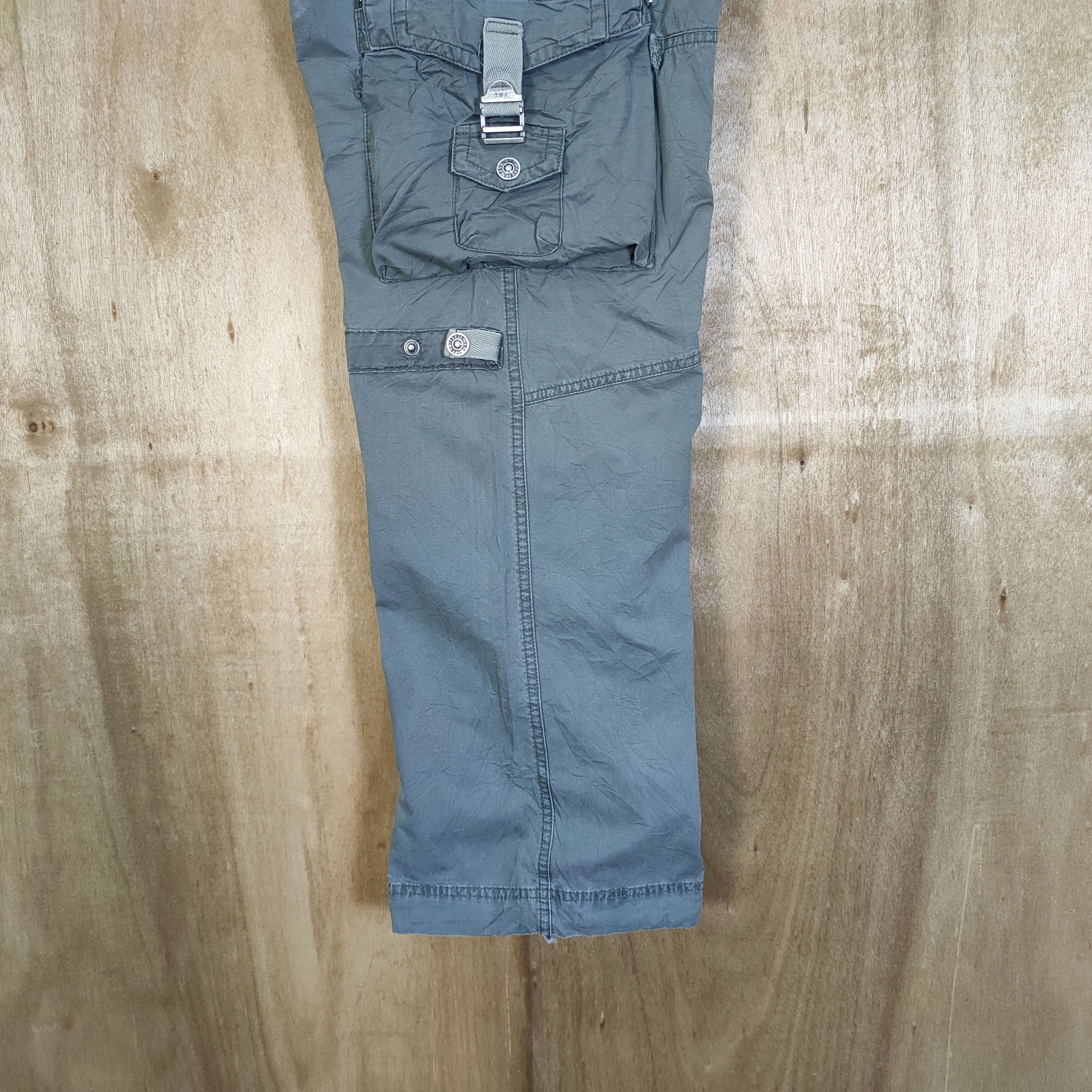 Japanese Brand VINTAGE TBJ FADED BONDAGE CARGO PANTS Size US 32 / EU 48 - 12 Thumbnail