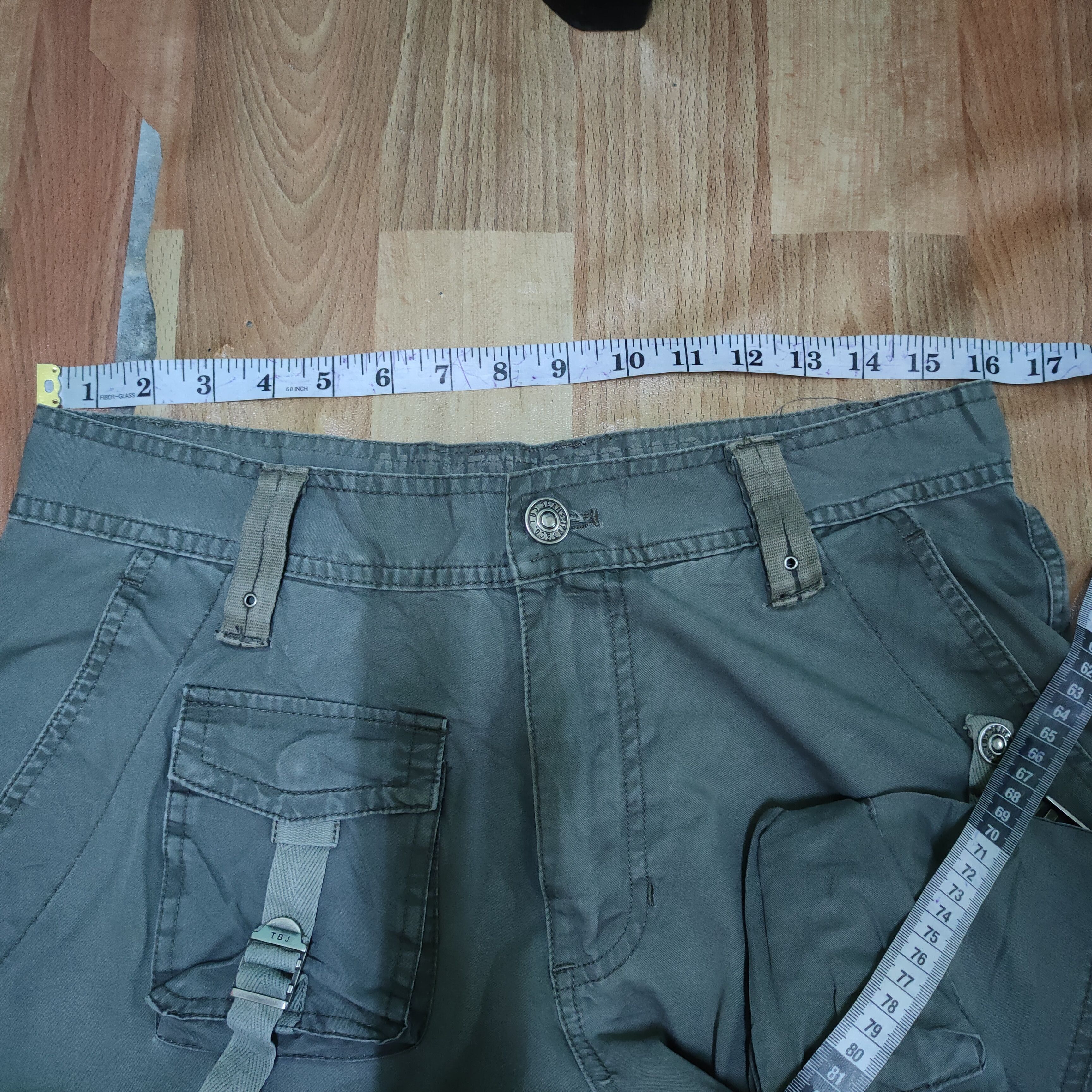 Japanese Brand VINTAGE TBJ FADED BONDAGE CARGO PANTS Size US 32 / EU 48 - 15 Thumbnail