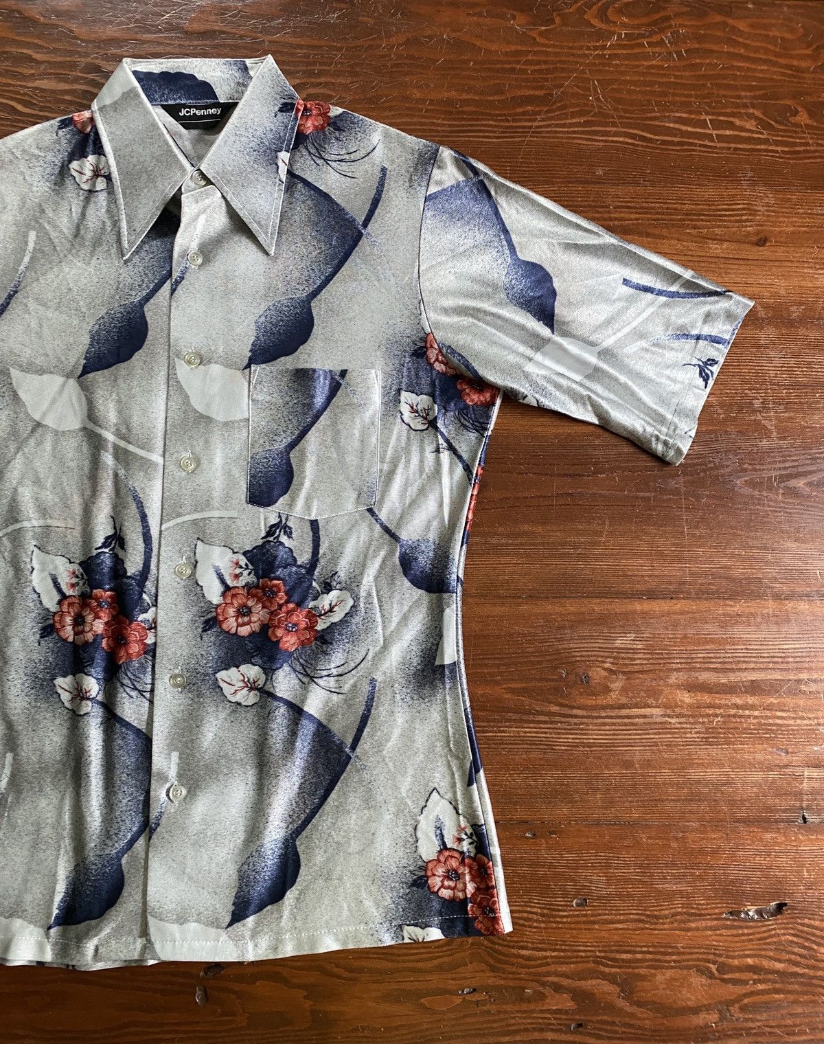 Retrofit Vintage 70’s JC Penney Floral Polyester Style Button Up Size US M / EU 48-50 / 2 - 1 Thumbnail