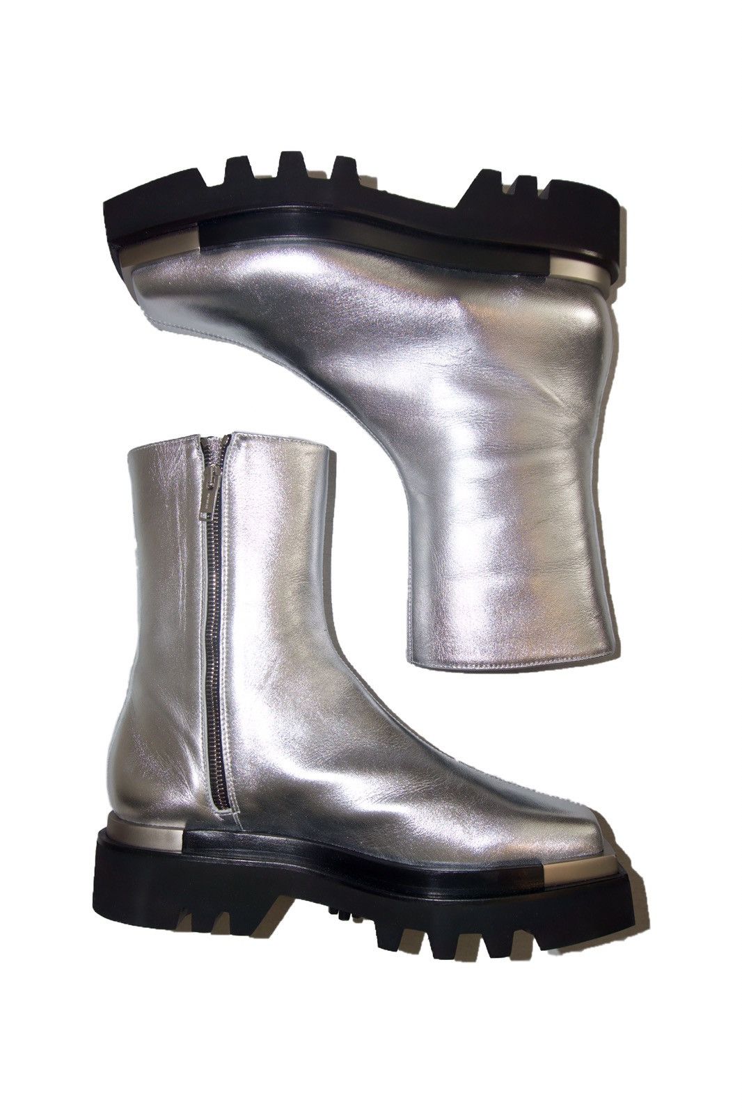 Peter Do Peter Do EU 39 silver metal tip boots Size US 9 / IT 39 - 2 Thumbnail