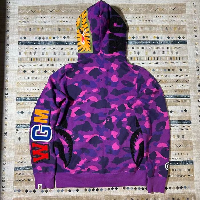 Bape Color Camo Detachable Shark Full Zip Hoodie Grailed 0125