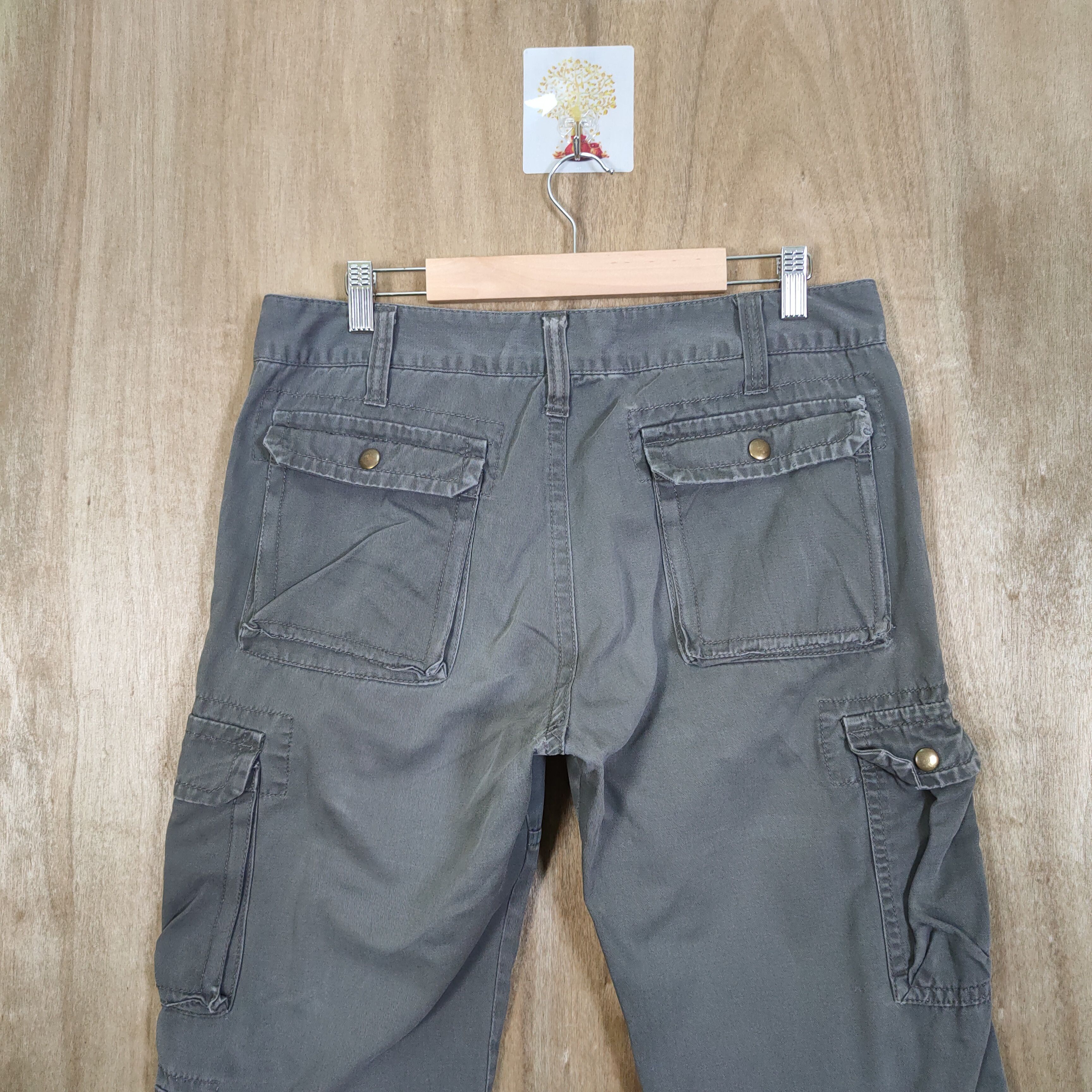 Japanese Brand VILLAND GREY CARGO PANTS MULTIPOCKET TACTICAL Size US 33 - 8 Thumbnail