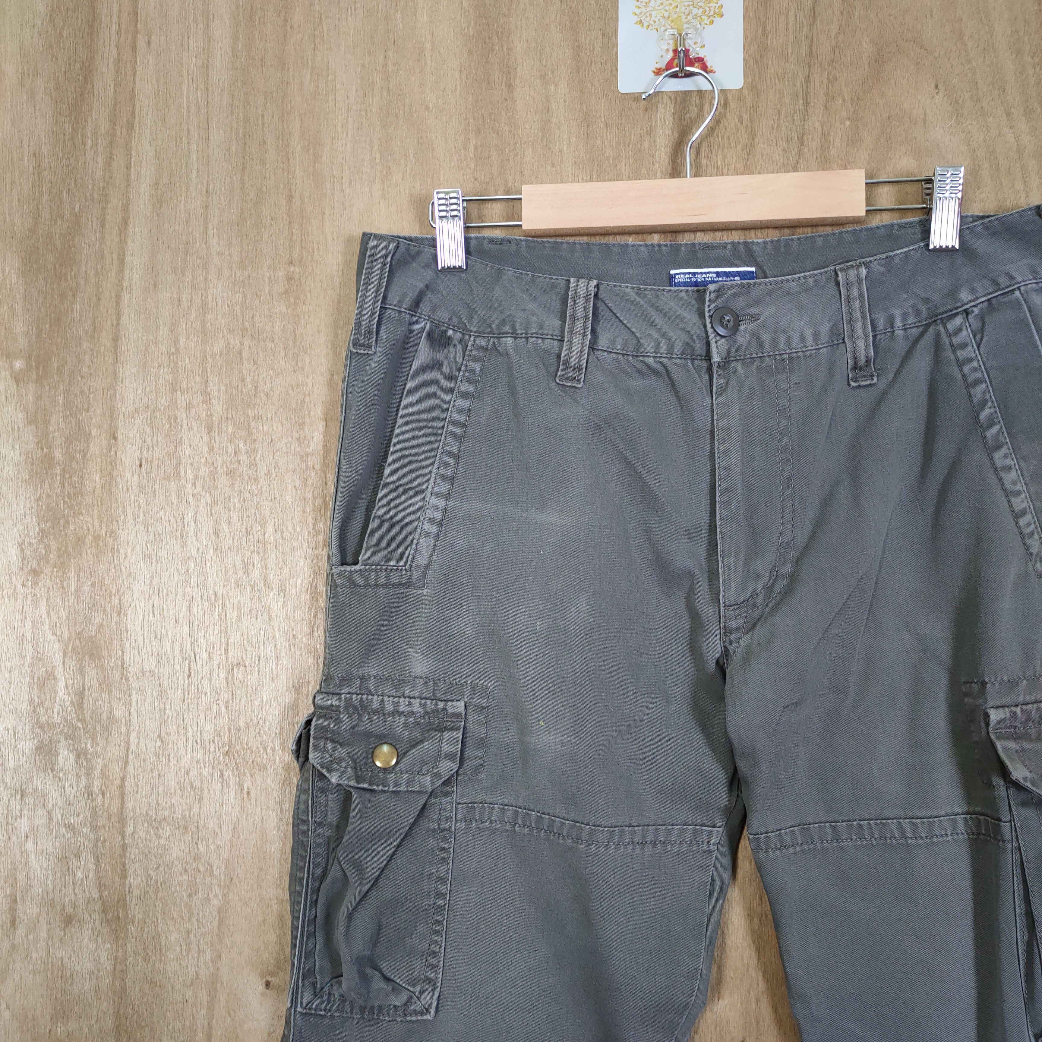 Japanese Brand VILLAND GREY CARGO PANTS MULTIPOCKET TACTICAL Size US 33 - 6 Thumbnail