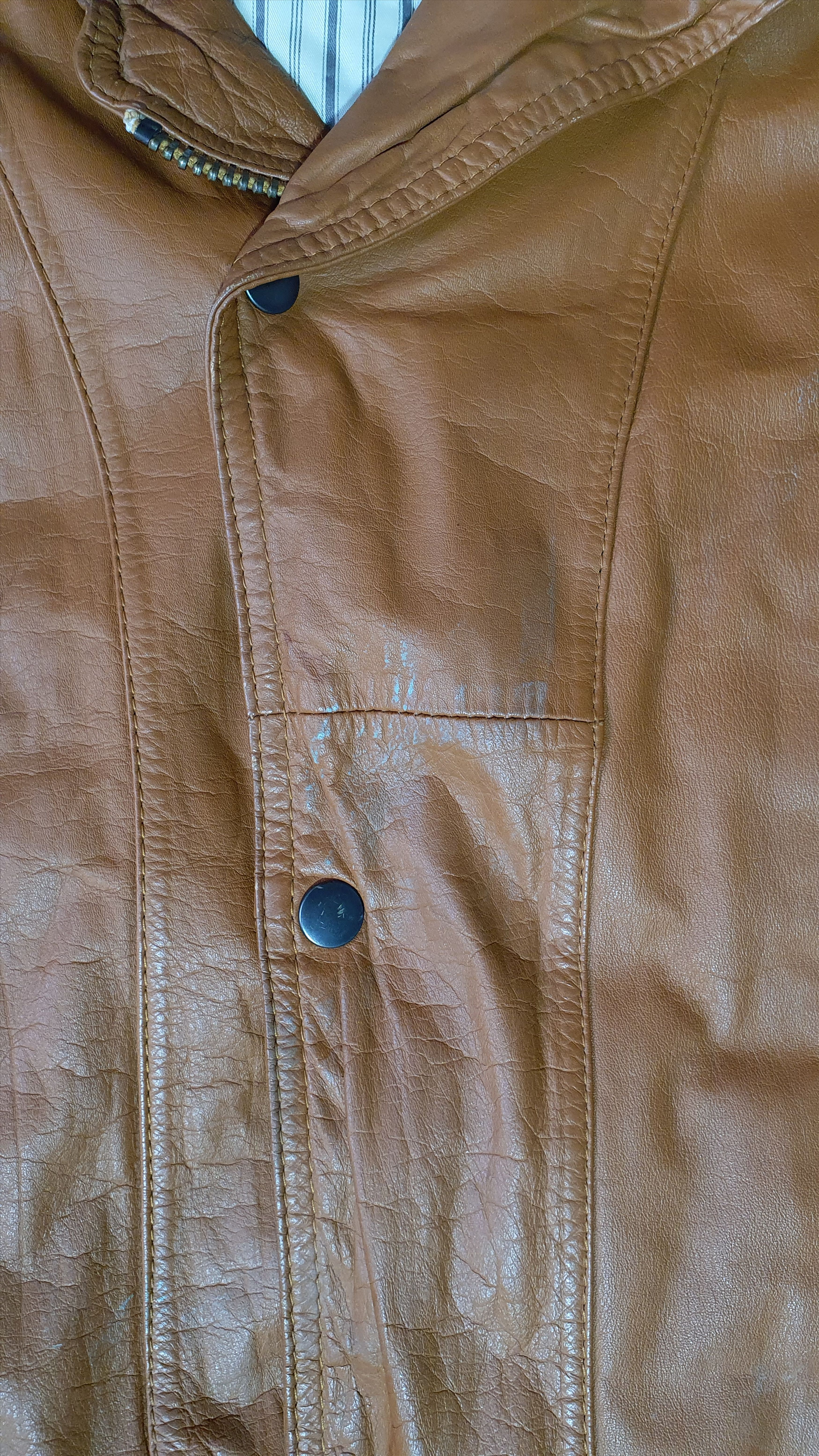 Genuine Leather 70s Vintage Taxi Driver Yellow Cab Leather Jacket Size US M / EU 48-50 / 2 - 11 Thumbnail