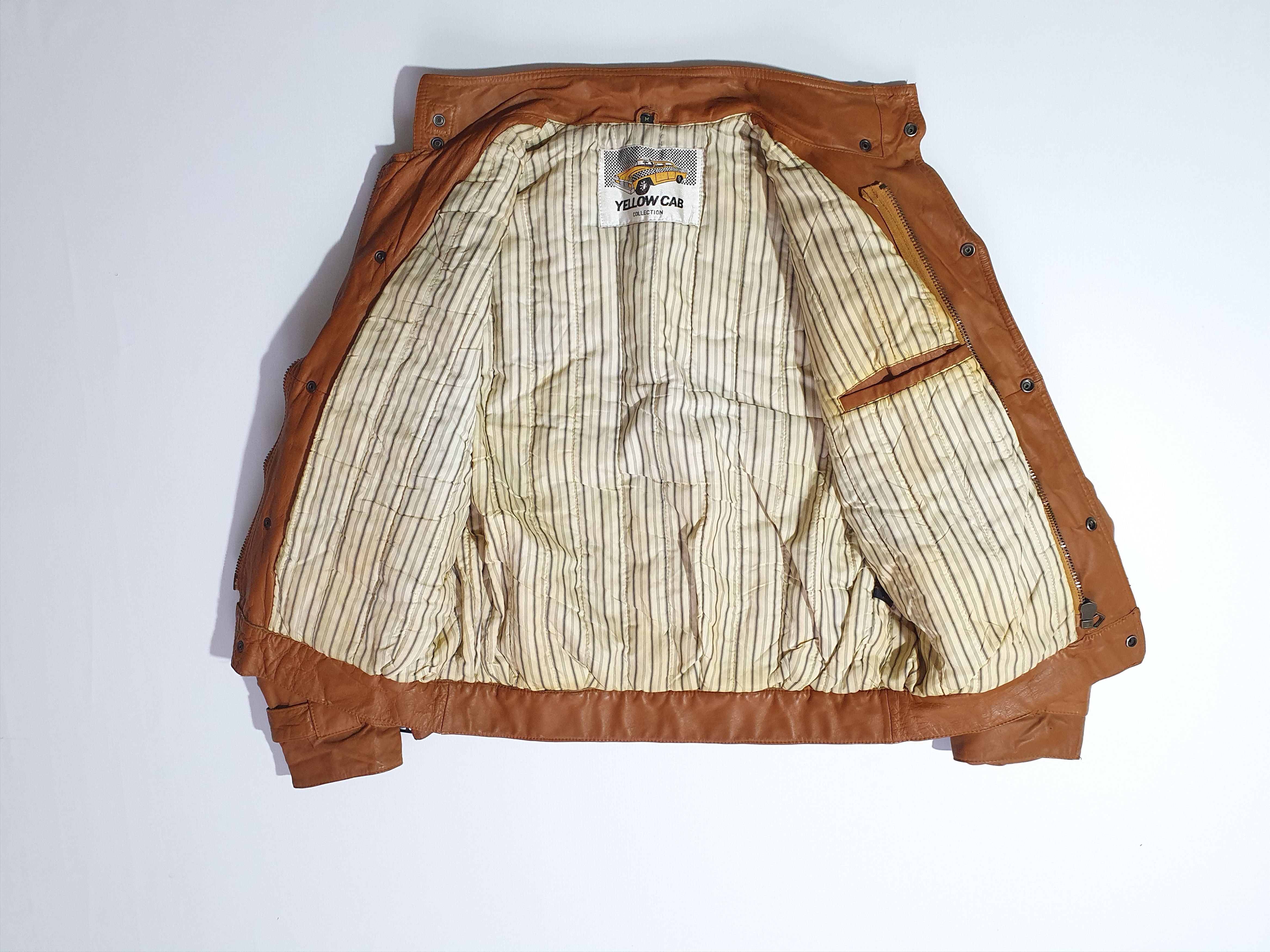 Genuine Leather 70s Vintage Taxi Driver Yellow Cab Leather Jacket Size US M / EU 48-50 / 2 - 6 Thumbnail
