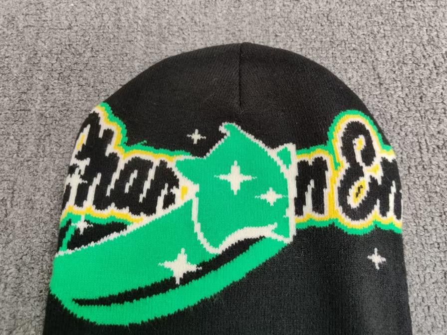 Japanese Brand Shooting Star Graphic No Cuff Beanie Hat Black Grailed